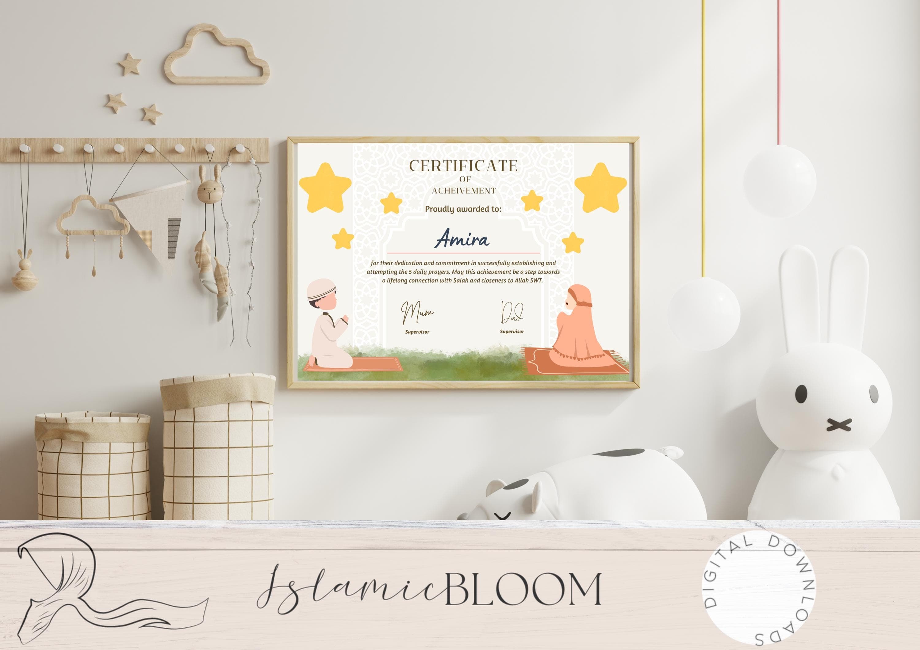 Islamic homeschool Salah competition certificate