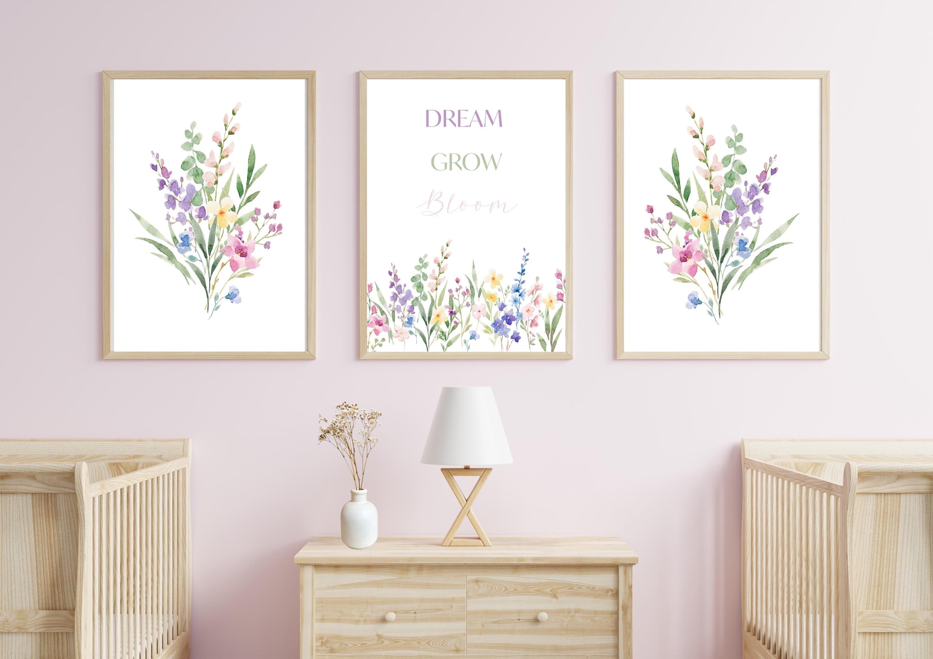 Wildflower Nursery Art Set: Watercolor Floral Prints (Digital Download) - image 5