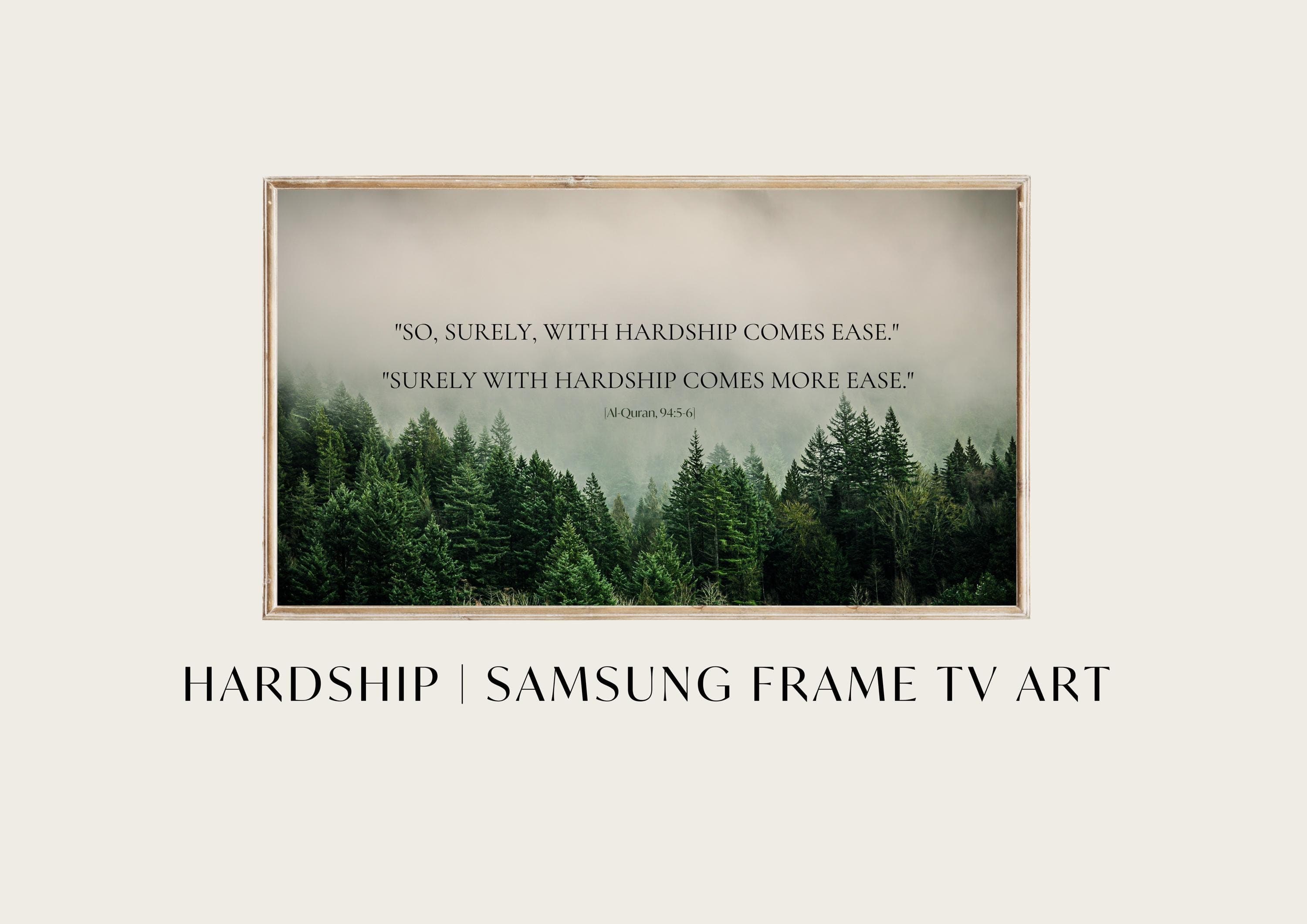 Islamic Samsung Frame TV Art | Quran Verse, Forest Scene (Digital Download)