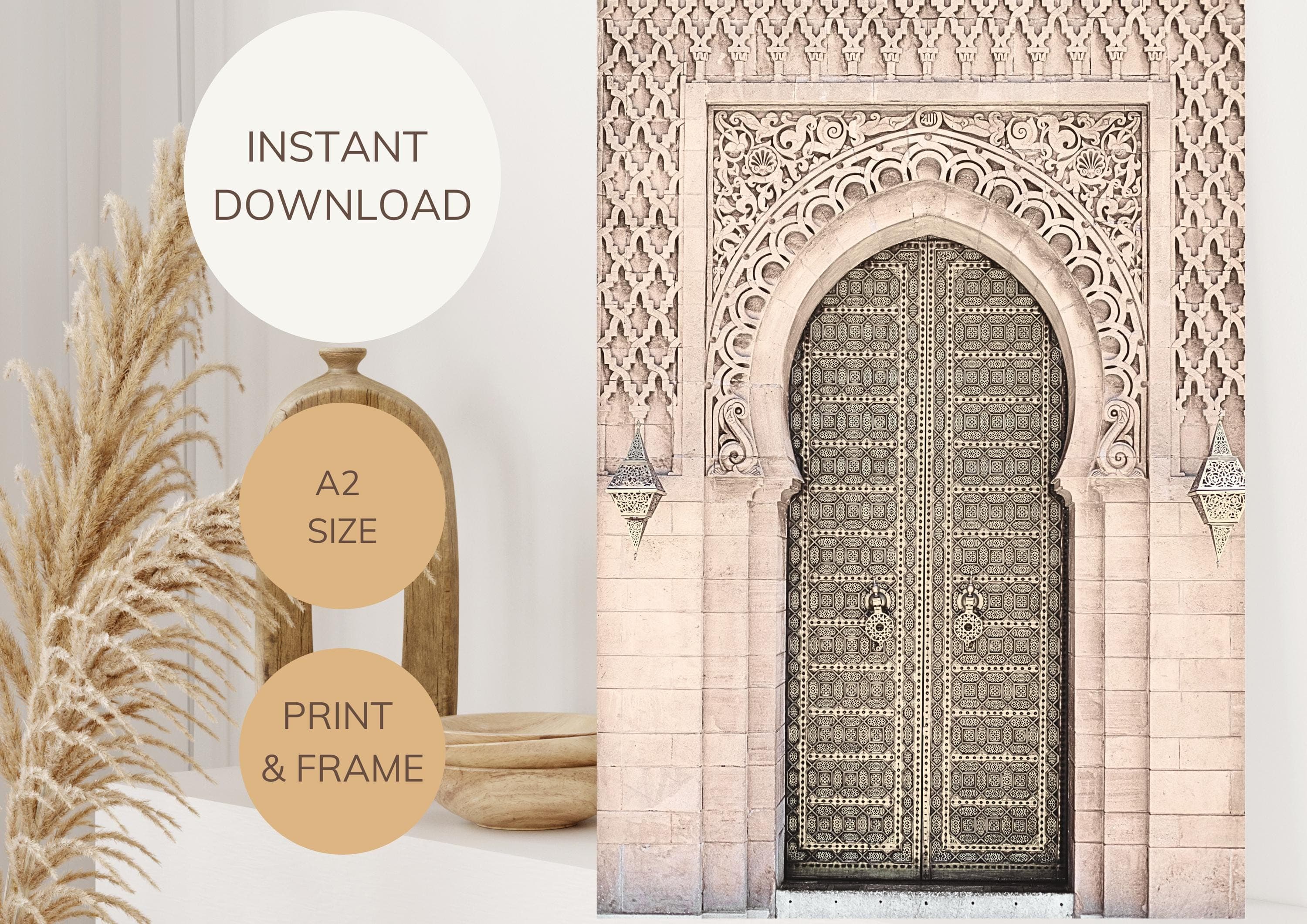 Moroccan Door Islamic Wall Art | Boho Muslim Home Decor (Instant Download) - image 3