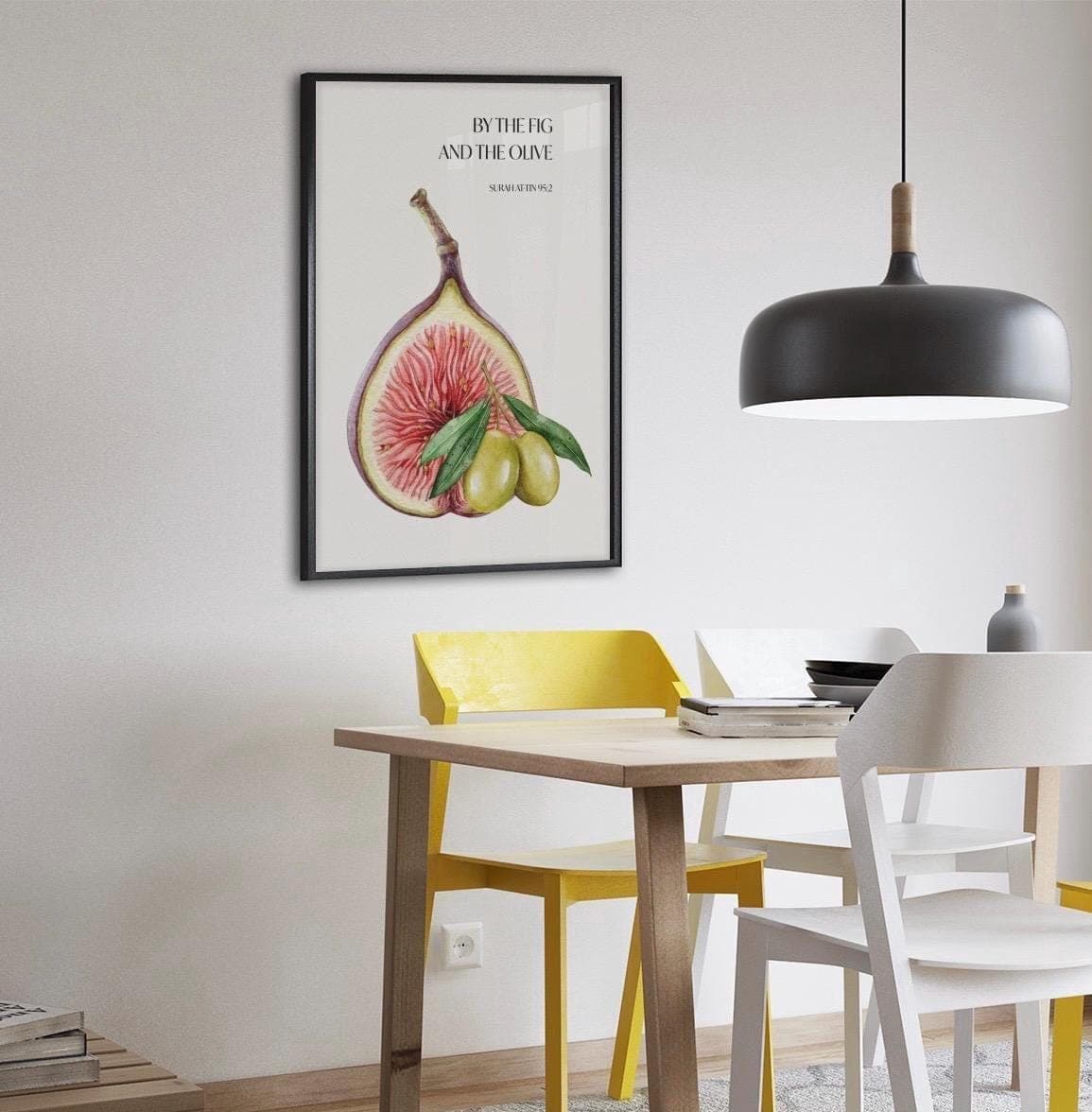 Islamic Ramadan Kitchen Print | Fig and Olive, Quran Botanical Art (Digital Download) - image 3
