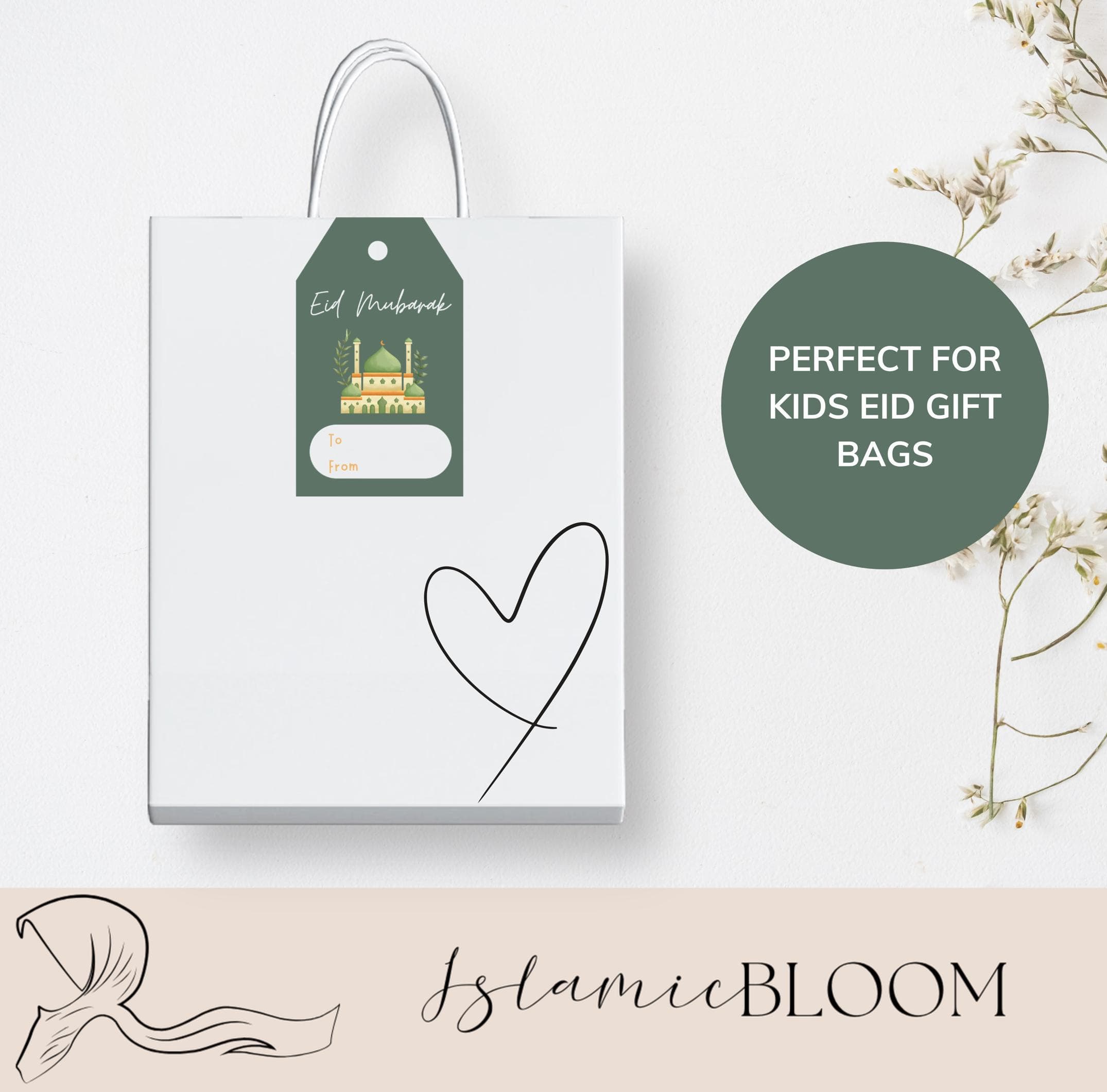 Eid Mubarak Gift Tags | Printable Islamic Designs (A4, Digital Download) - image 3