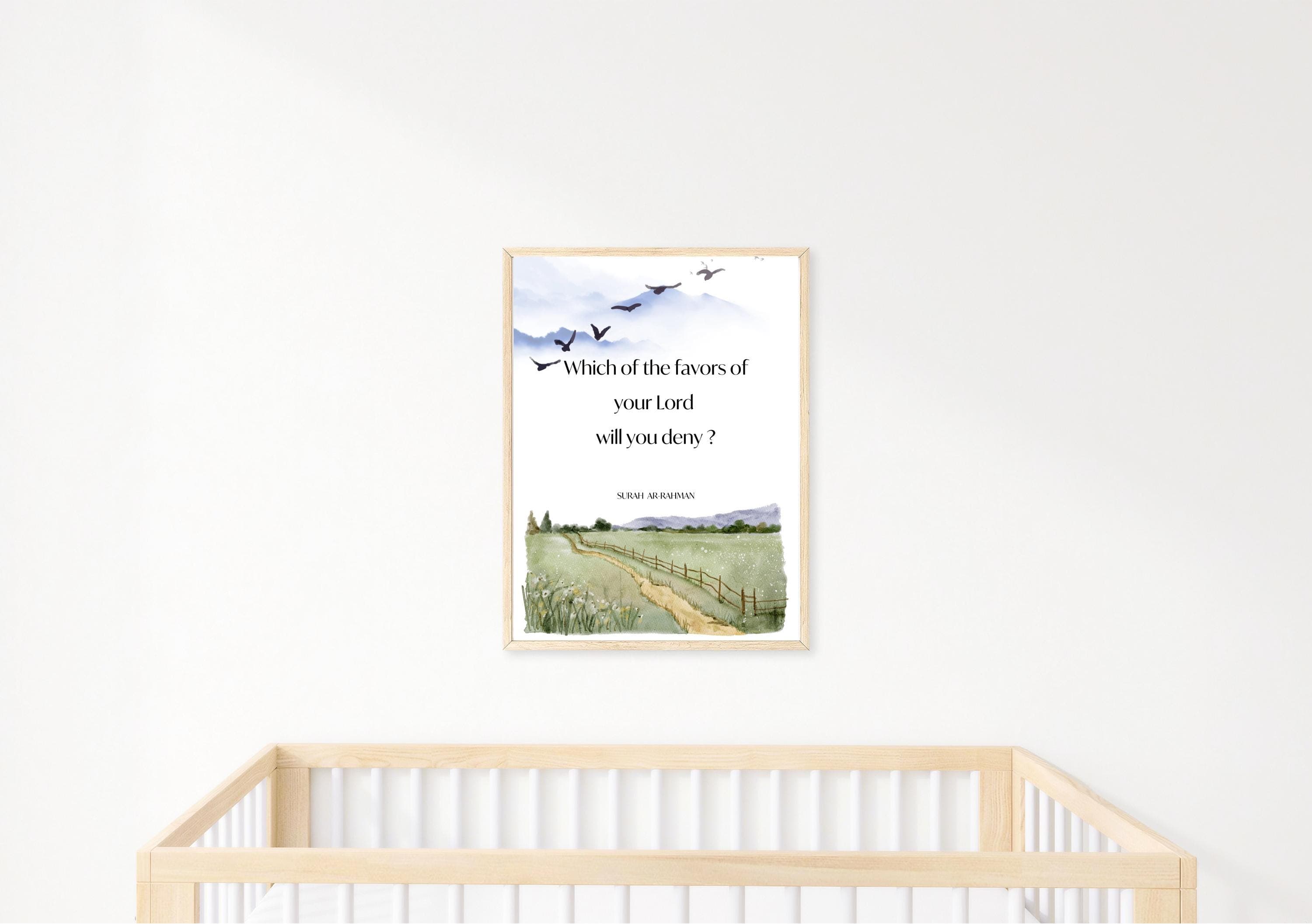 Surah Ar-Rahman Islamic Nursery Art: Quran Verse Print (Digital Download) - image 3