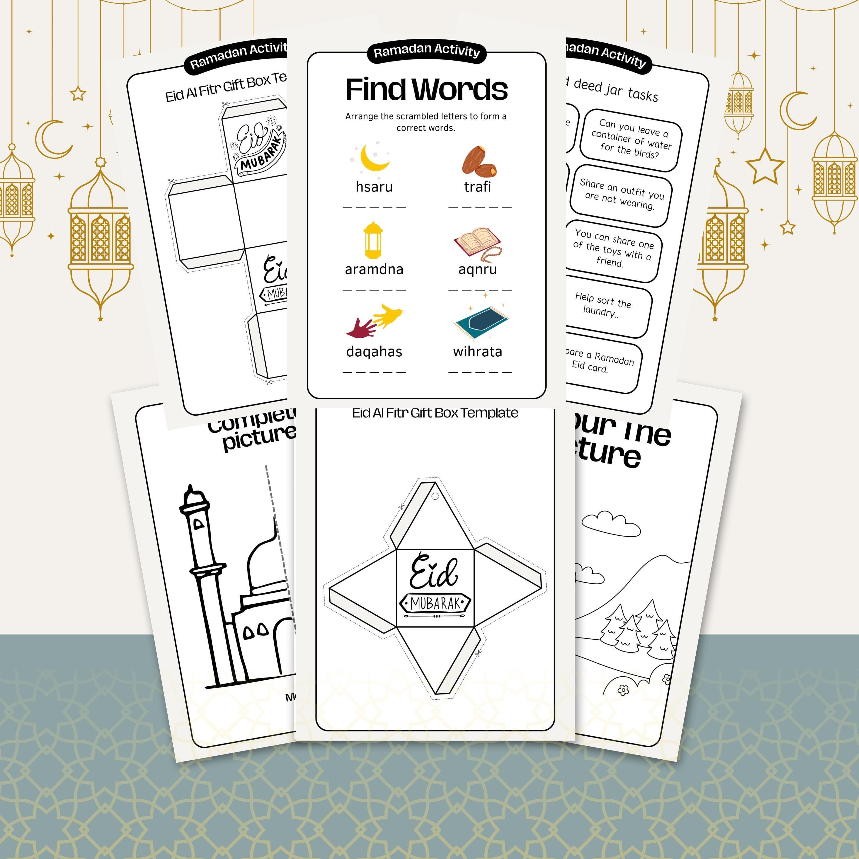 Ramadan Kids Activity Pack | Printable Islamic Worksheets (Instant Download) - image 4