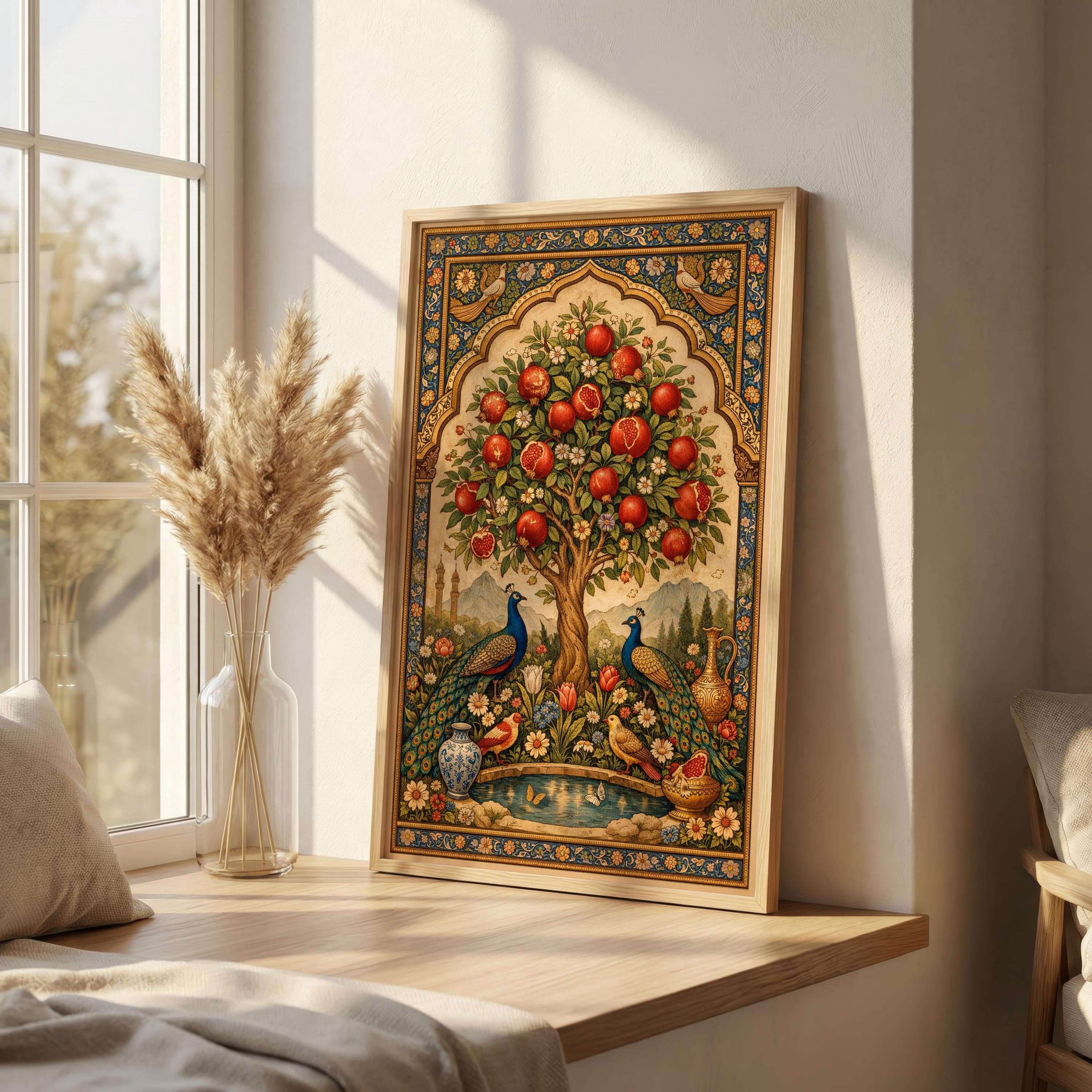 Persian Pomegranate Tree Art | Middle Eastern Wall Art Print | Islamic Home Decor | Traditional Persian Decor - image 5