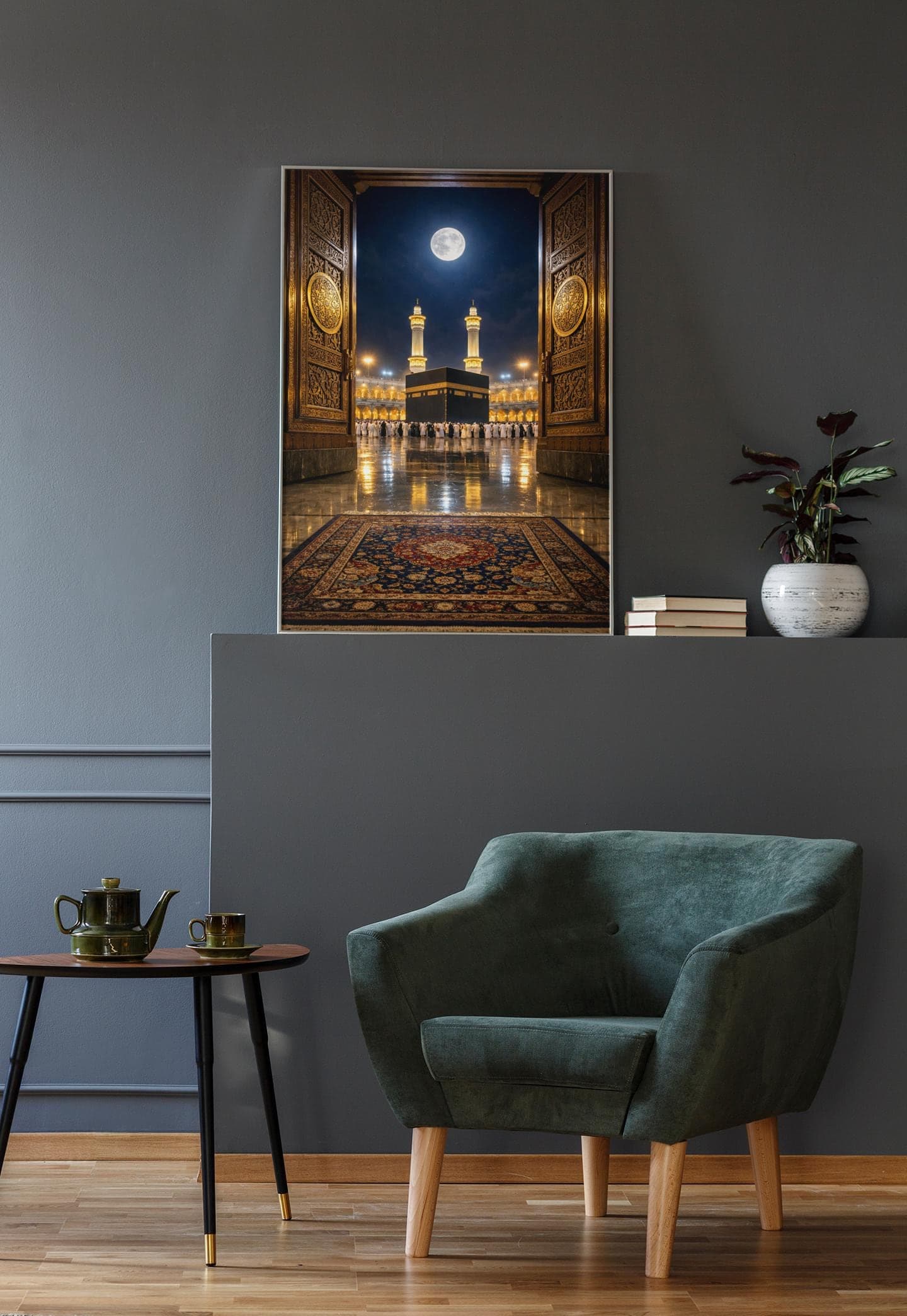 Kaaba Night Photography Print – Masjid al-Haram, Mecca Islamic Wall Art - image 4