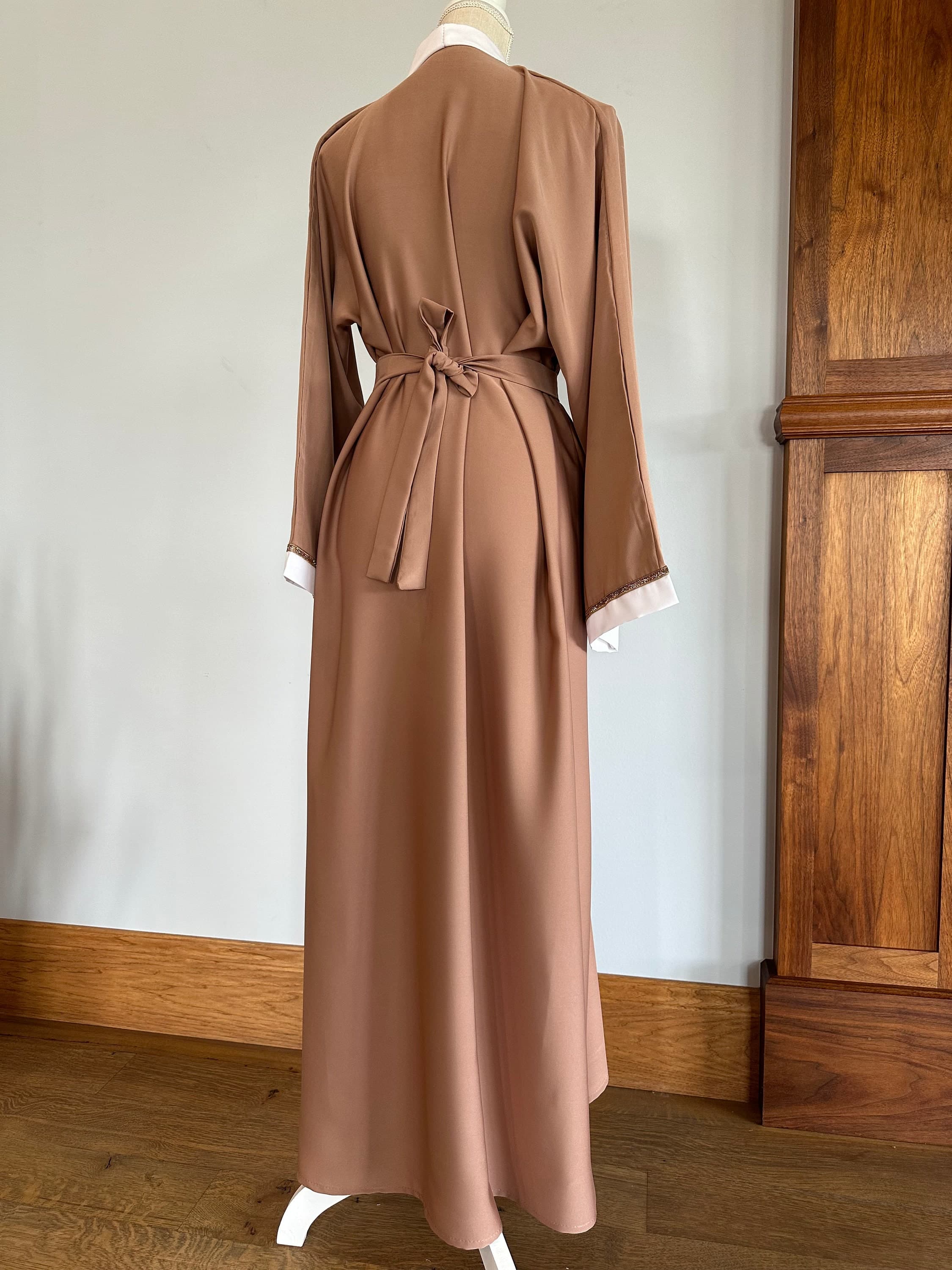 Light Brown Modest Dubai Abaya - image 4