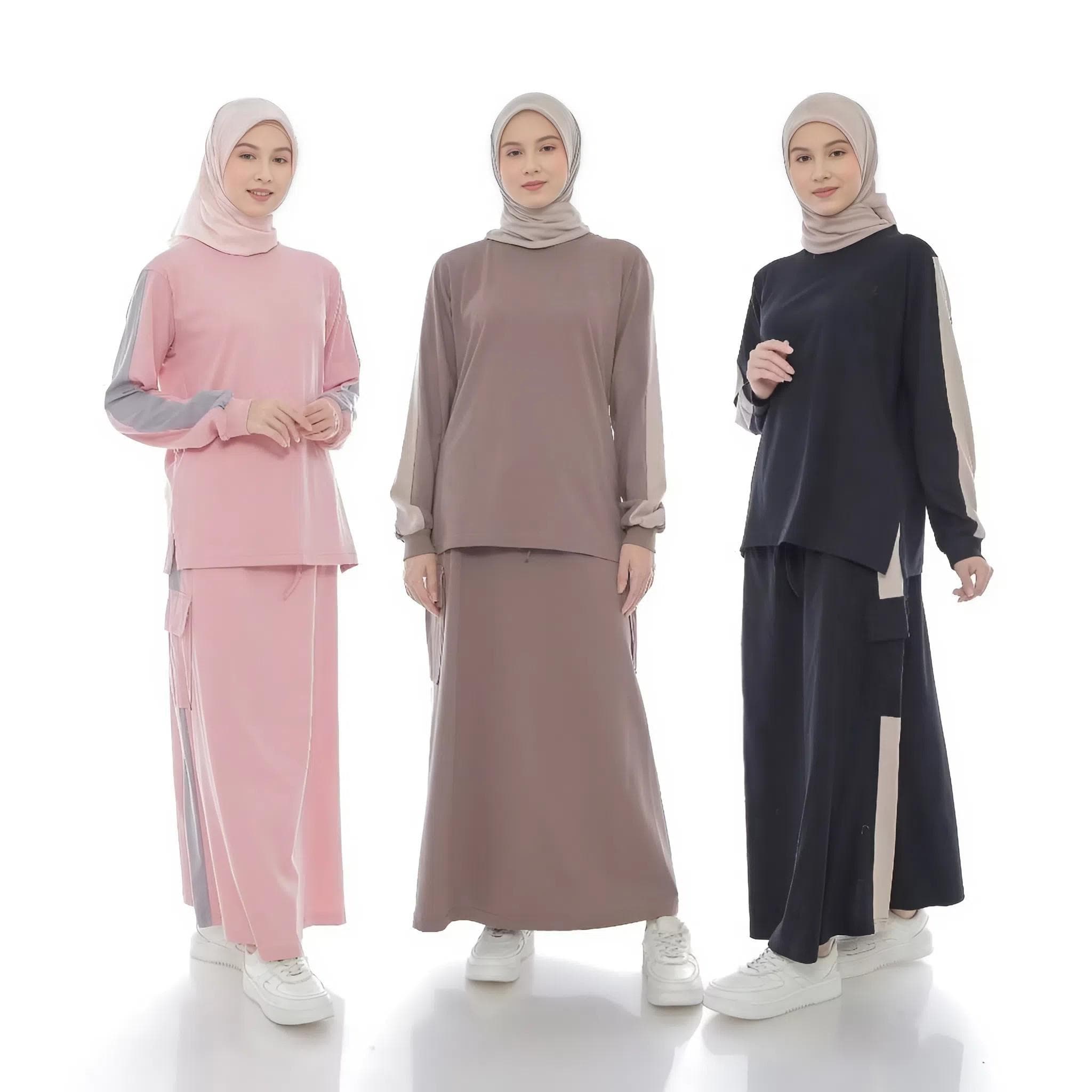 Cotton Two-Piece Modest Set – Long Sleeve Top & Maxi Skirt