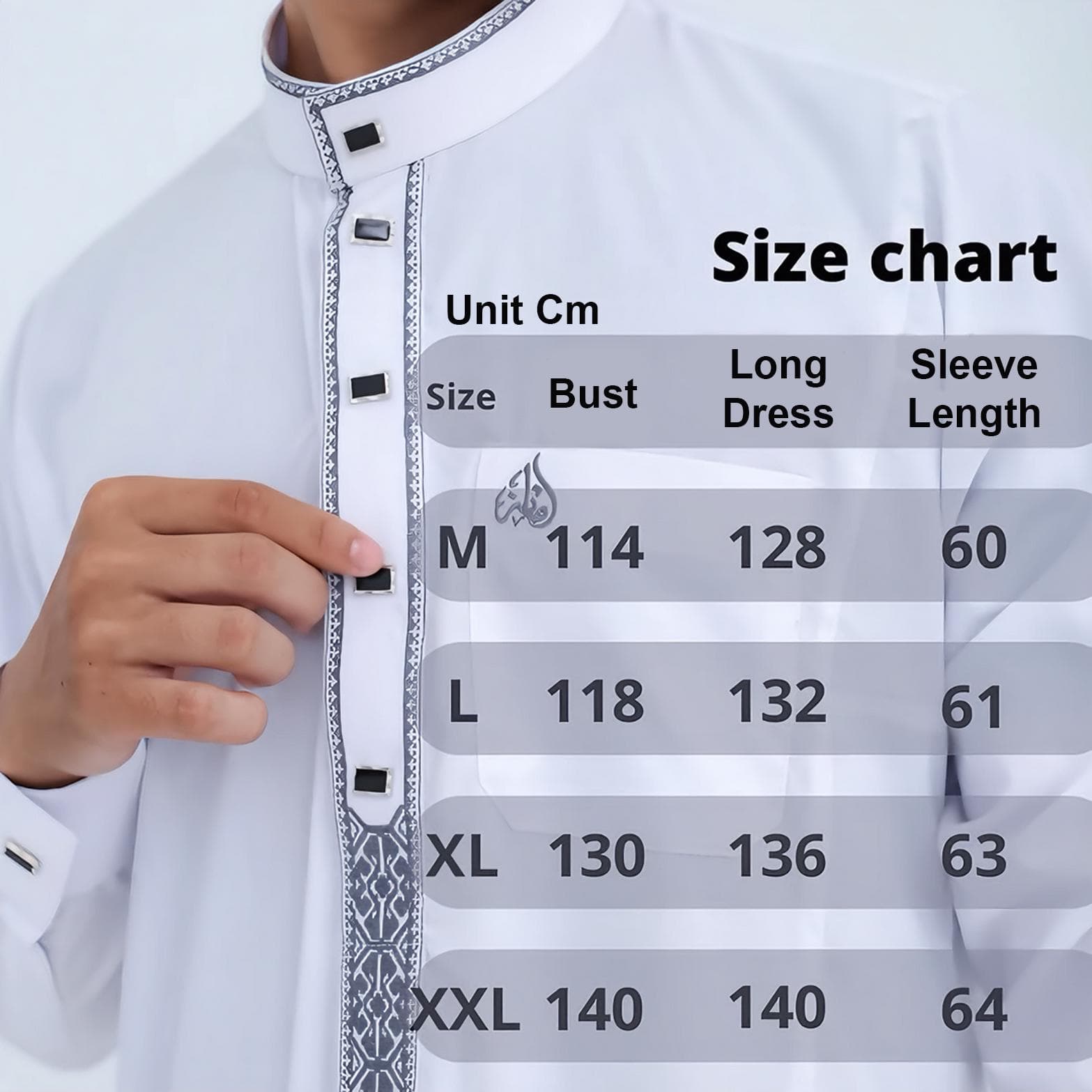 Men's Sultan Raza Jubba Thobe - Elegant Embroidered Islamic Robe - image 3