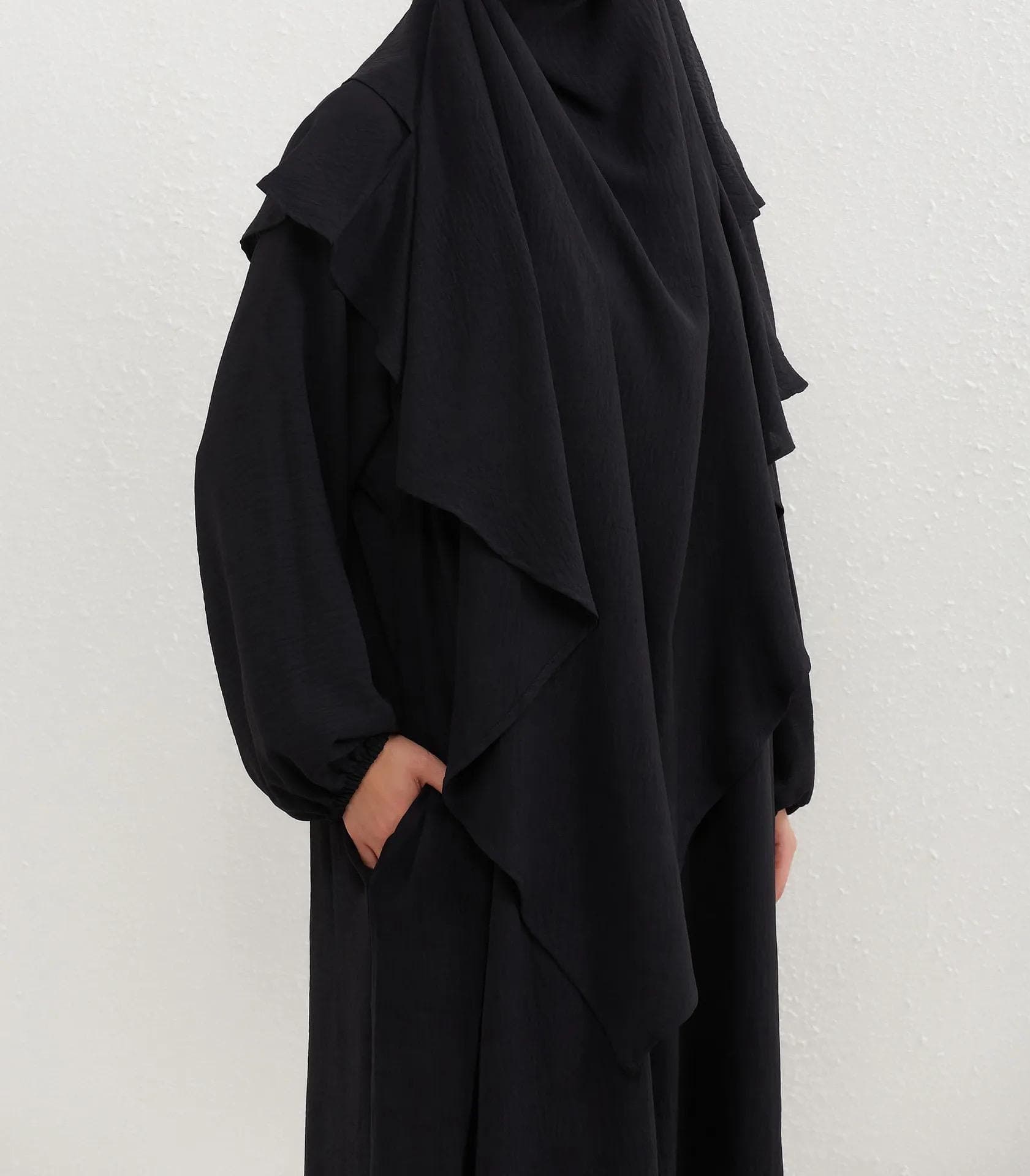 Fira Black Khimar/Abaya Set - image 4