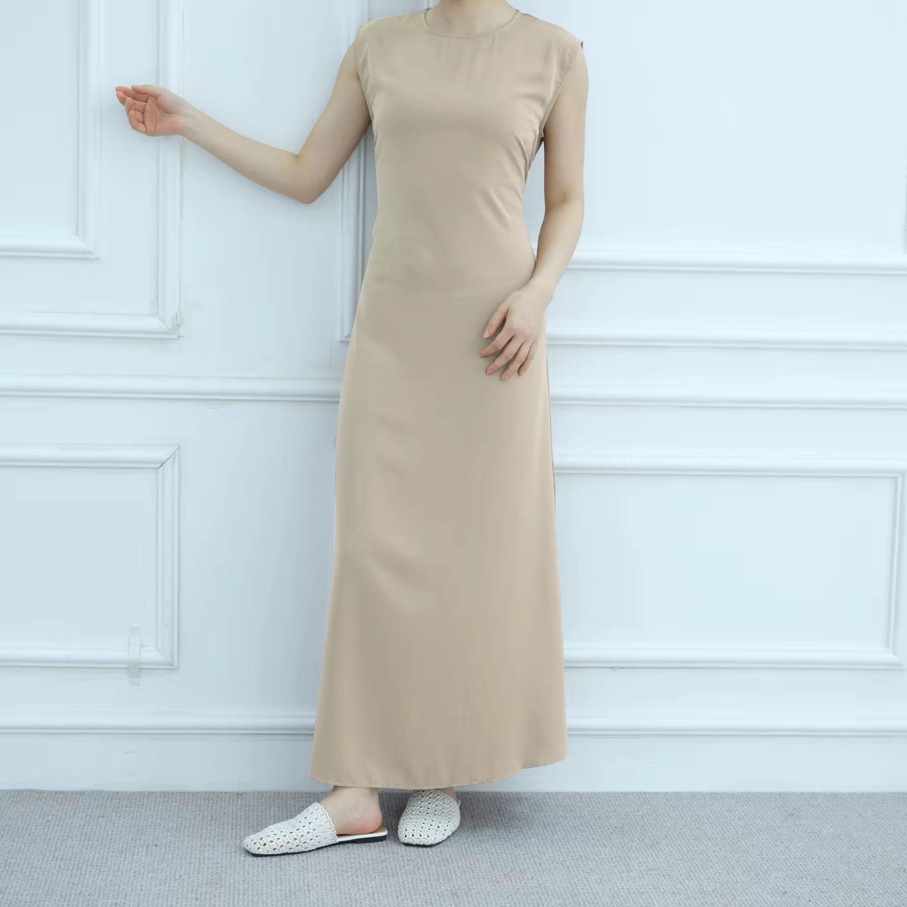 Taro and Beige Butterfly Larina Eid Abaya Set - image 4