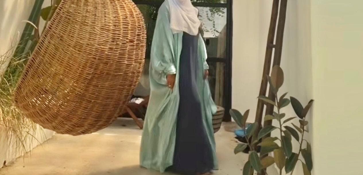 Turquoise Ariella Open Abaya