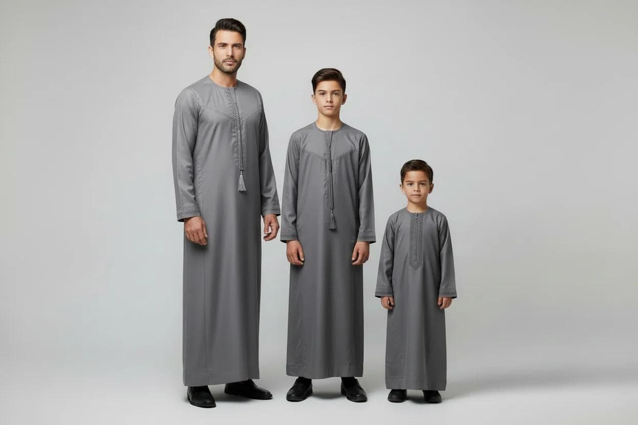 Medium Grey Thobe Family Group Photo Corrected