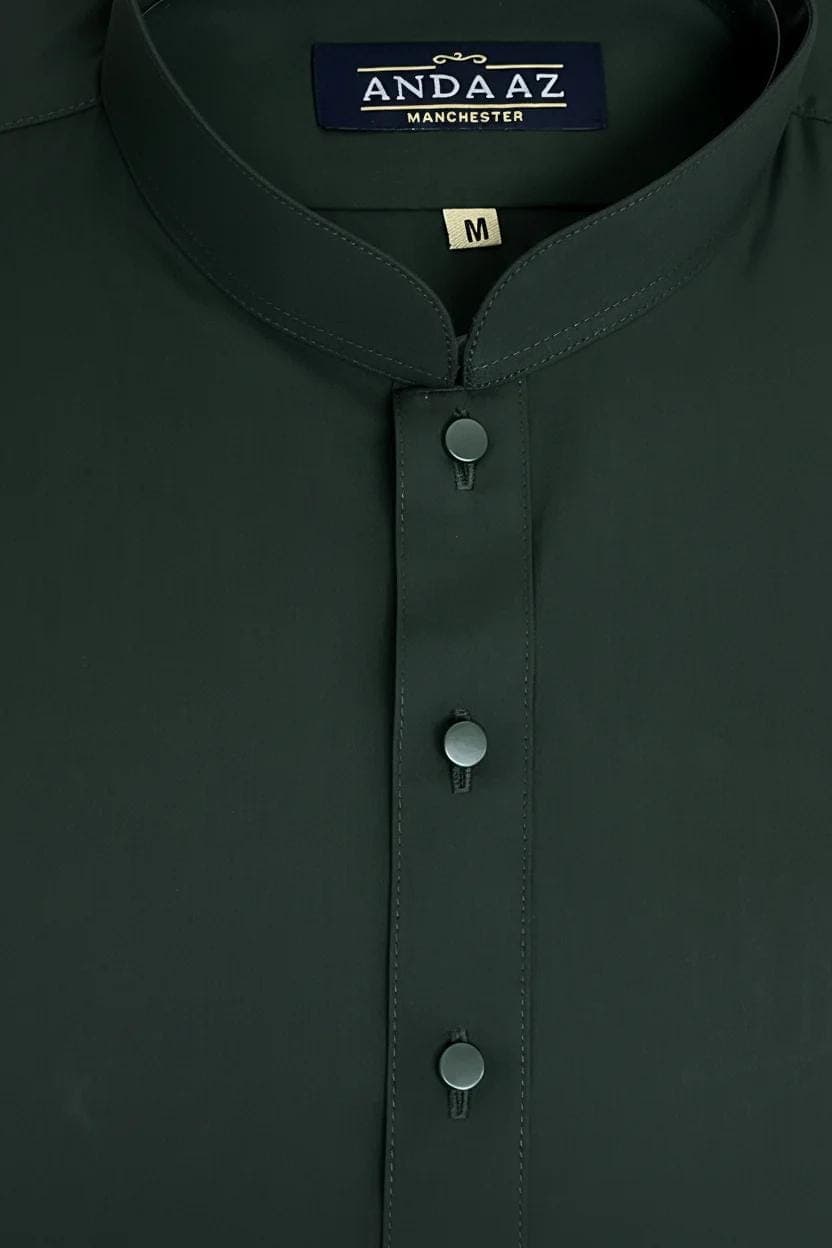 Boys Premium Shalwar Kameez Plain - Forest Green