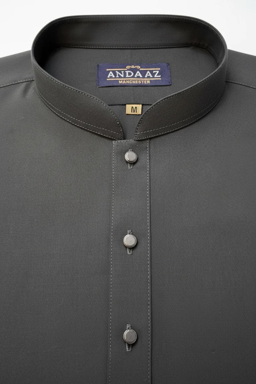 Boys Premium Shalwar Kameez Plain - Graphite Grey