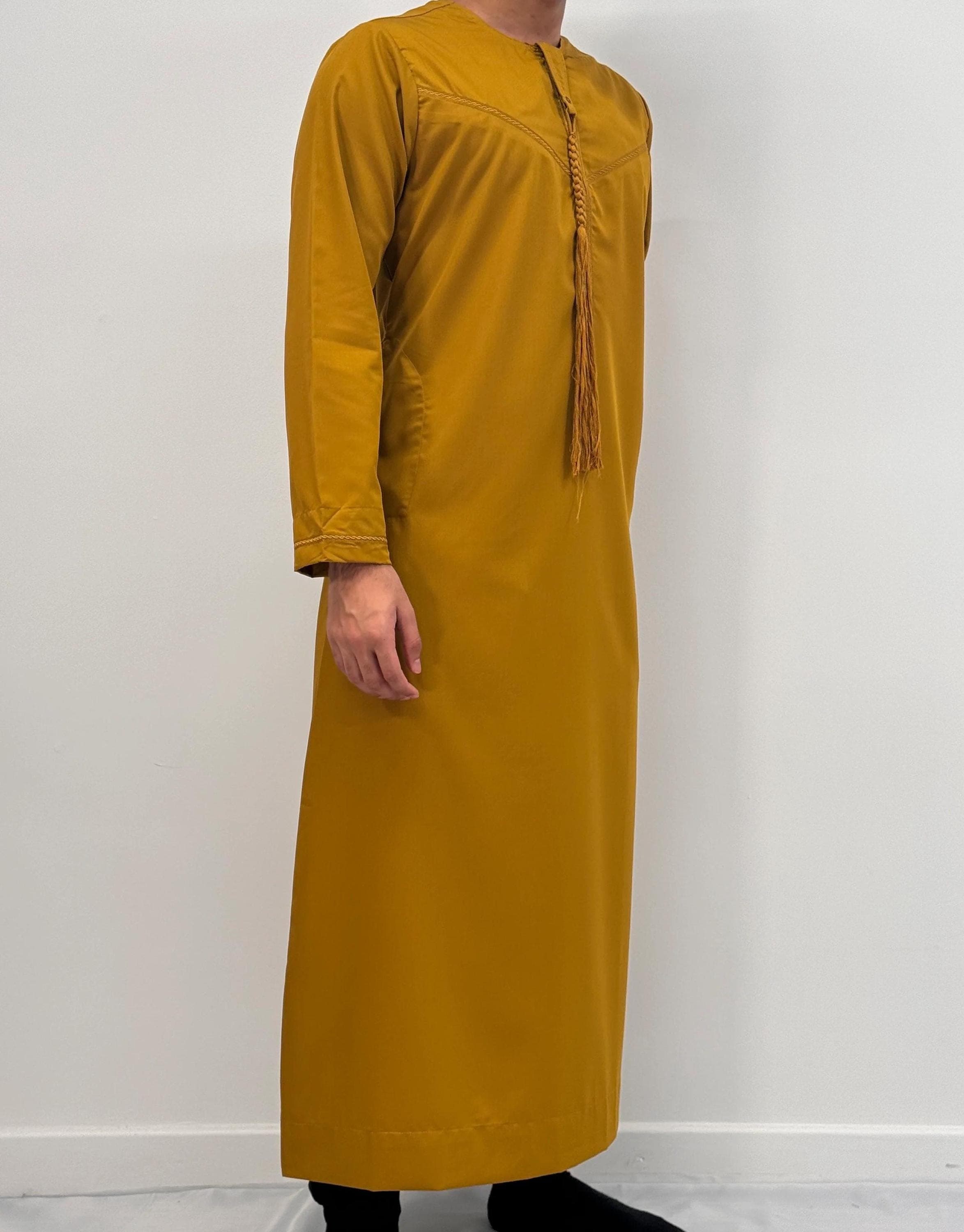 Men's Emirati/Omani Thobe - Mustard - image 3