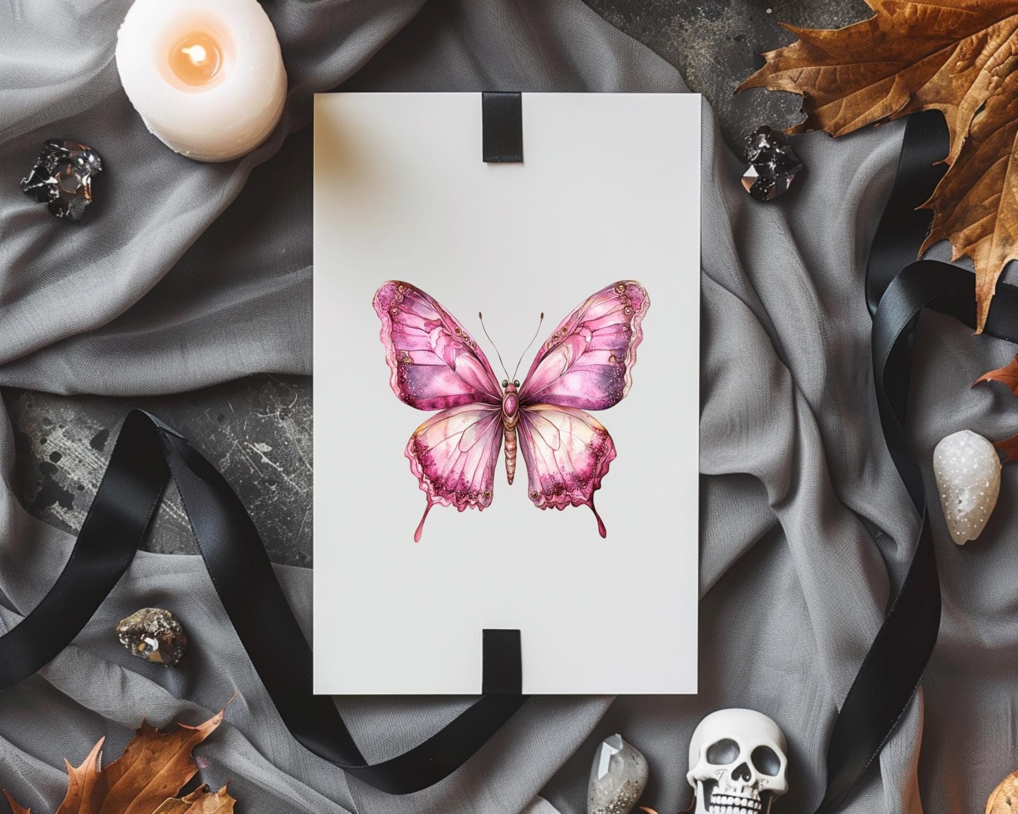 Watercolor Butterflies Clipart Bundle PNG -24 Pastel Butterflies -Fantasy Art Design -Digital Download - image 3