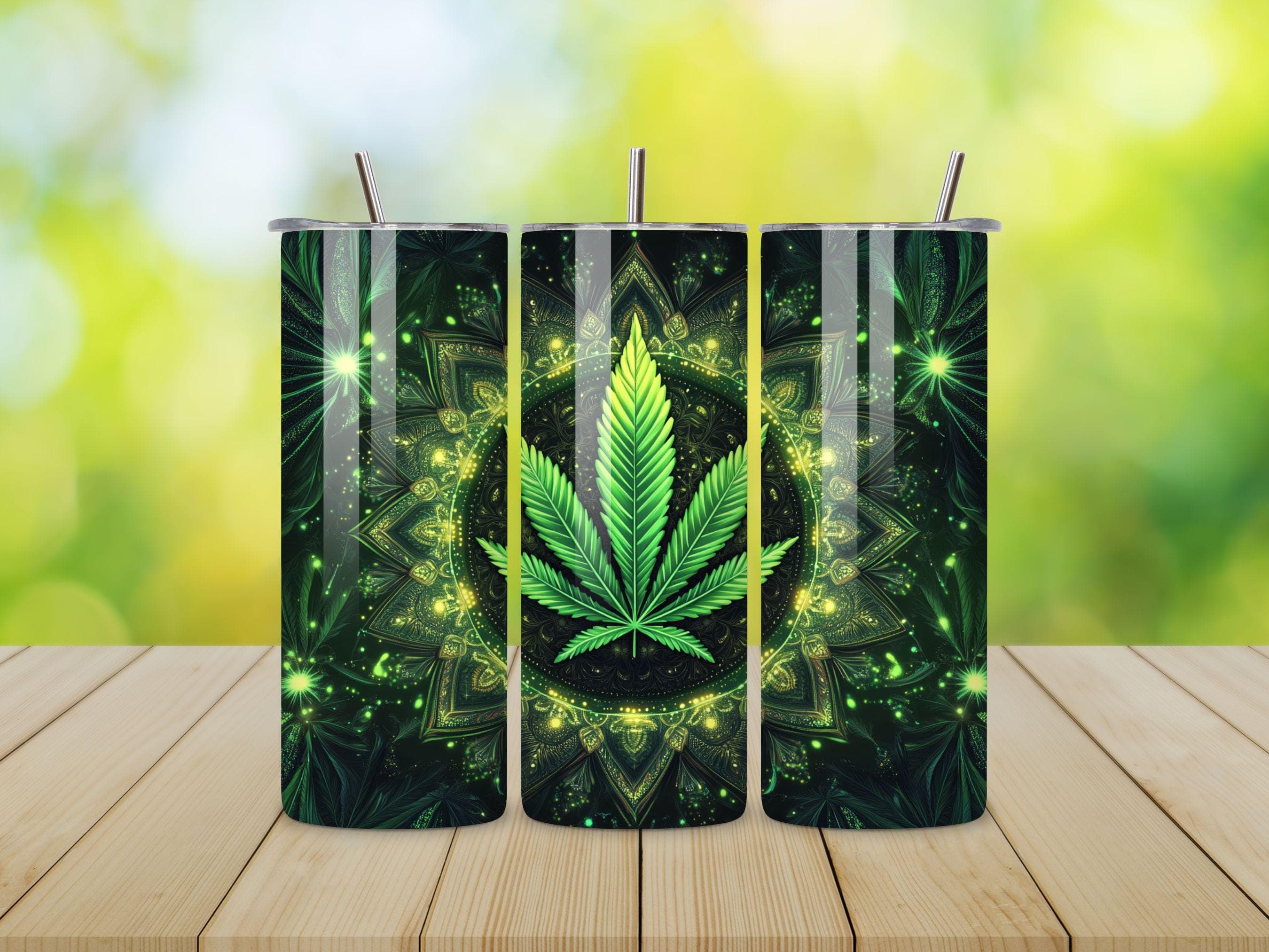 Weed Tumbler Wrap, Marijuana leaf weed 20 oz skinny tumbler sublimation wrap, Marijuana Tumbler PNG Cannabis Digital Download high Ganja 420 - image 5