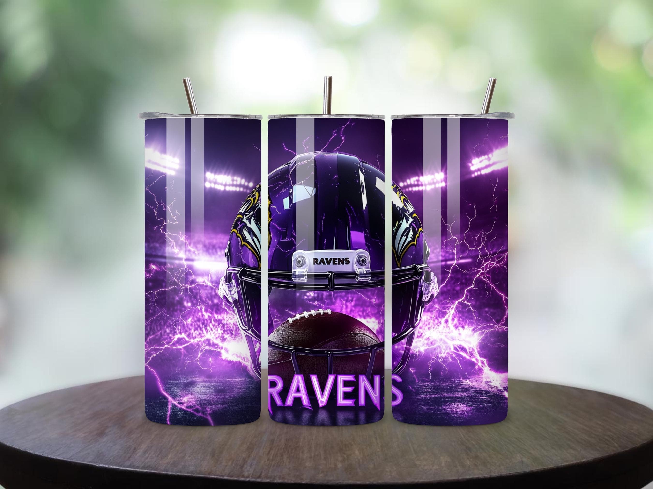 Raven Football png sports tumbler wrap football sports team png purple wrap sublimation design gift for men gift for boys Digital Download - image 4