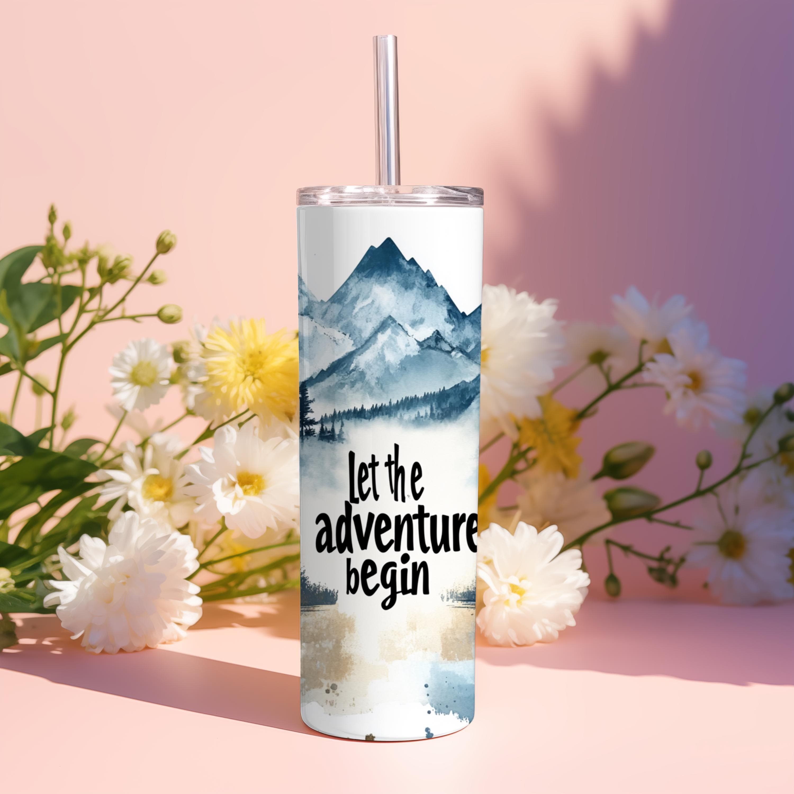 Adventure Tumbler Wrap Hiking Forest Mountain 20oz Skinny Tumbler Sublimation Design Straight And Tapered Tumbler Wrap Digital Download PNG - image 5