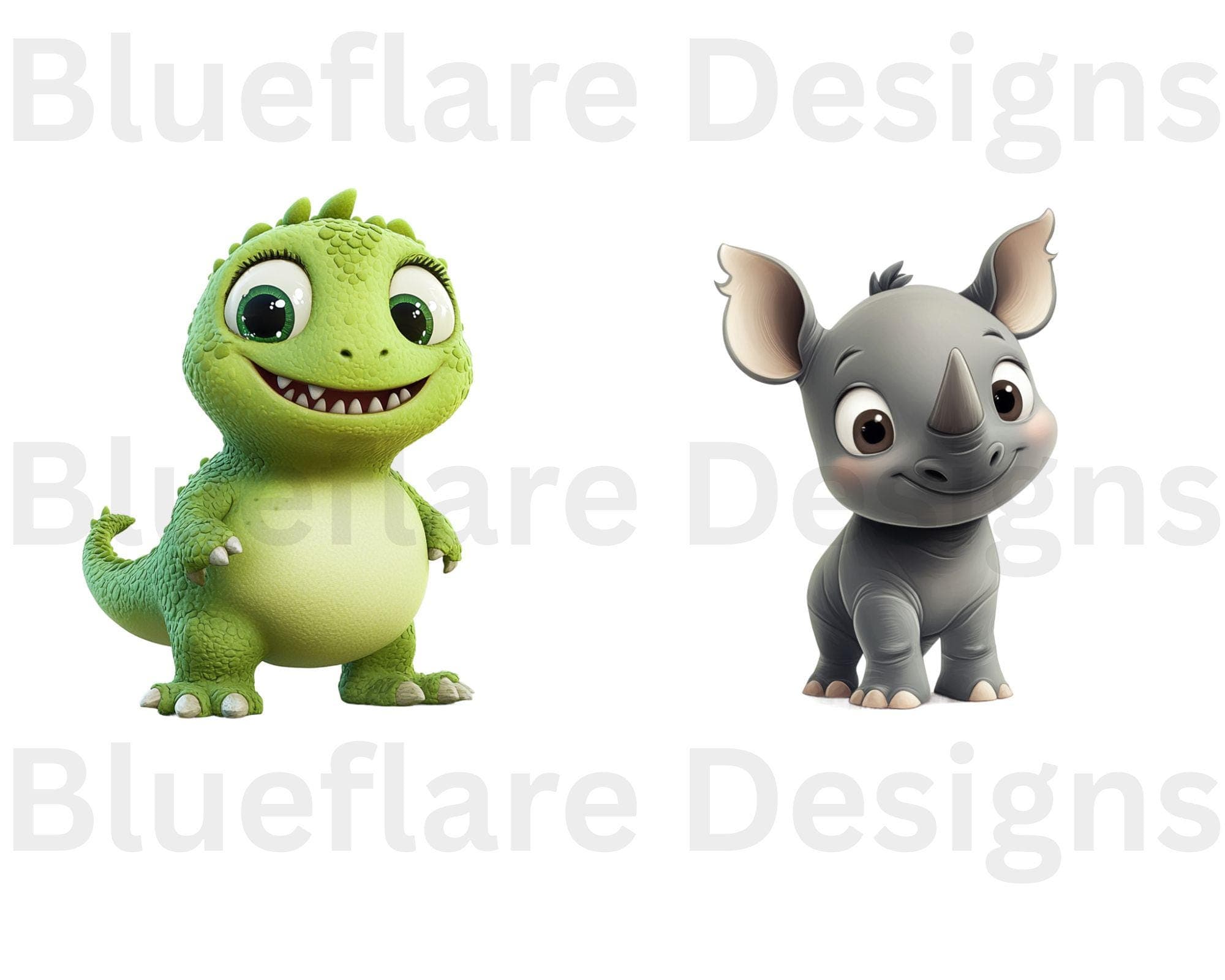 Safari Animal Clipart Bundle PNG - Wild One 1st Birthday - Watercolor Jungle Nursery Clip Art - Digital Download - image 5