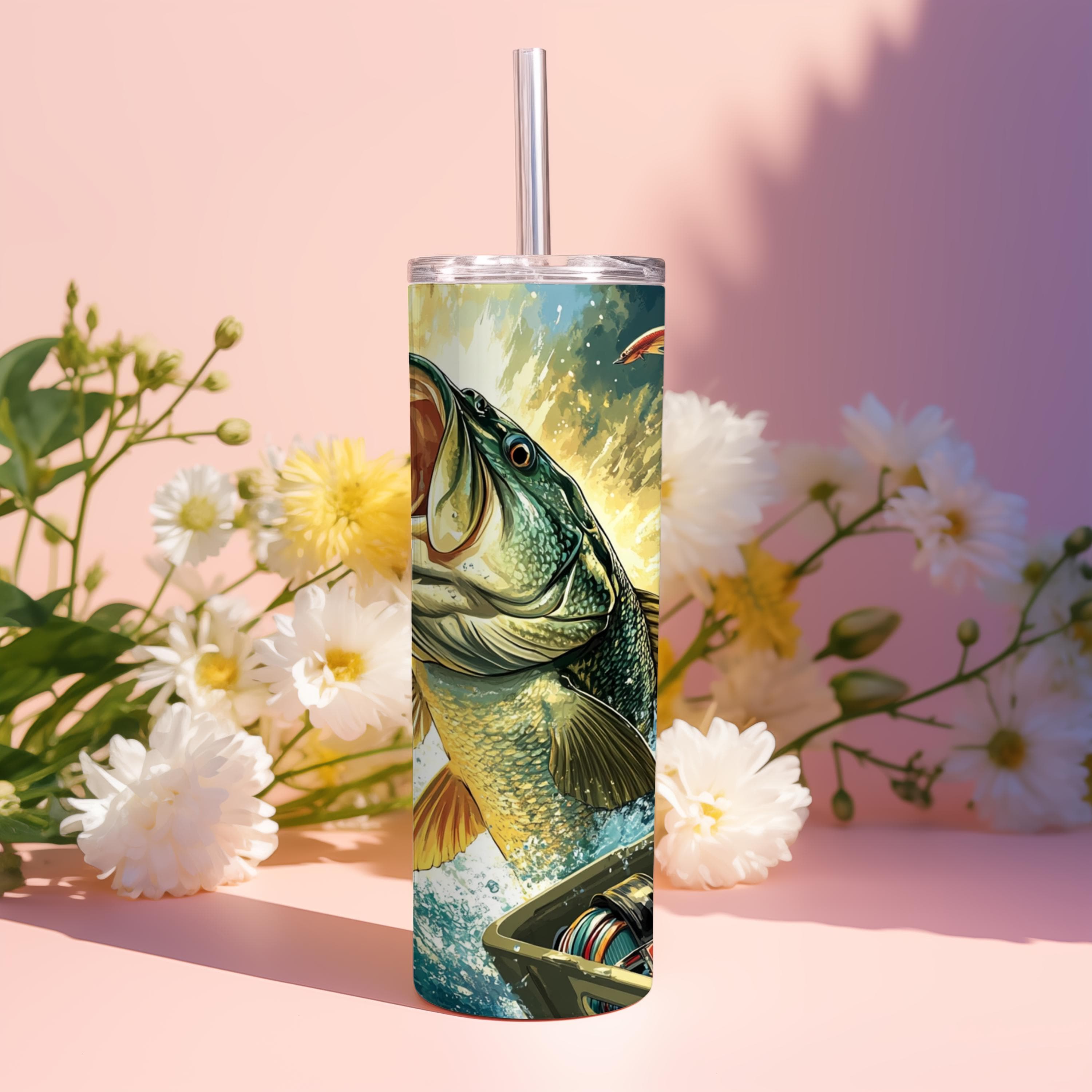 Fishing Tumbler Wrap -Fishing Life Sublimation Design -20oz Skinny Tumbler Fishing PNG Design -Fisherman Gifts -Digital Download - image 4