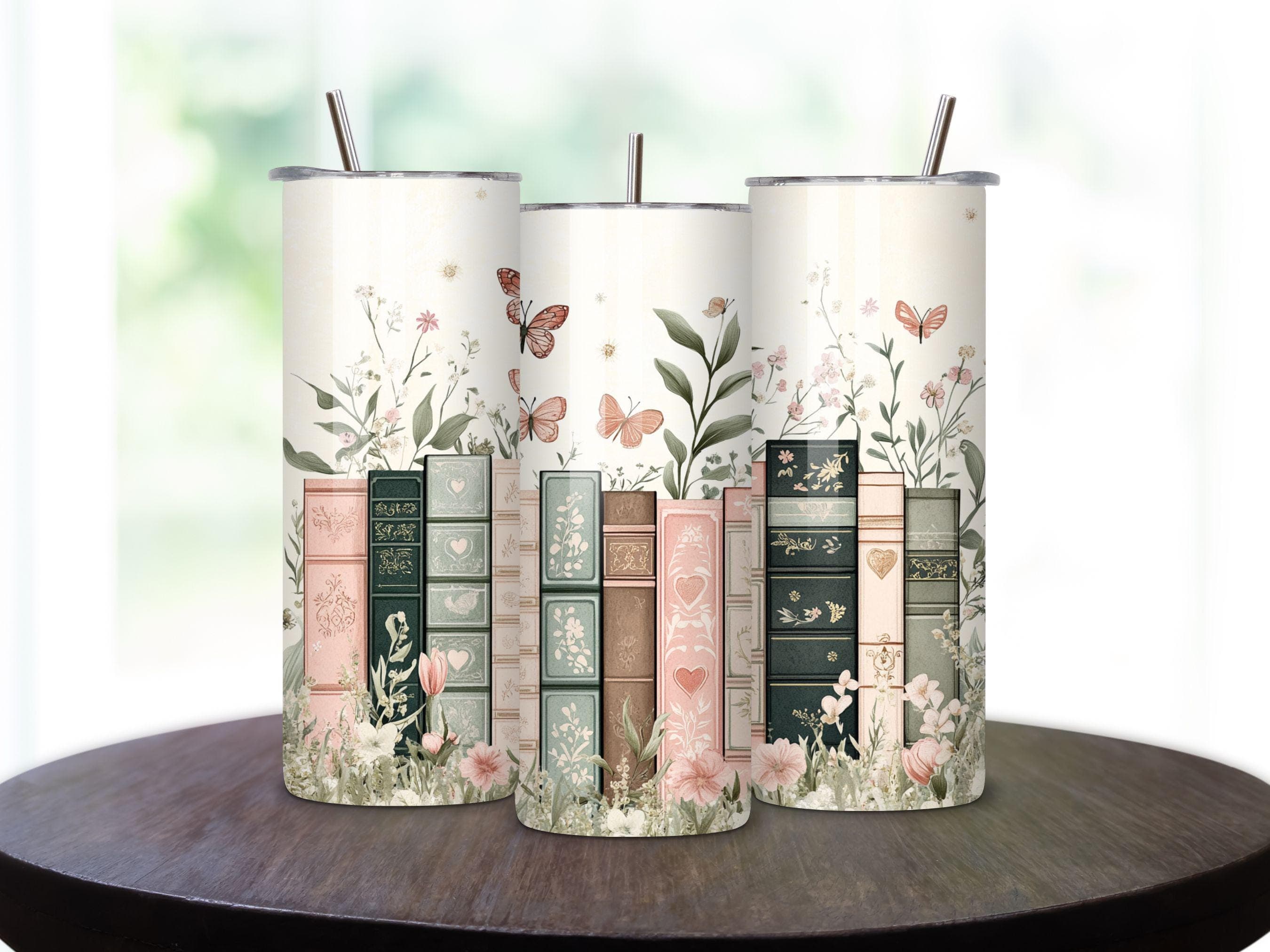 Book Tumbler Wrap, Book PNG, 20oz Tumbler Wrap Sublimation Design, Librarian gifts, Tumbler Wrap PNG, Book Lover Gifts, Digital Download - image 3
