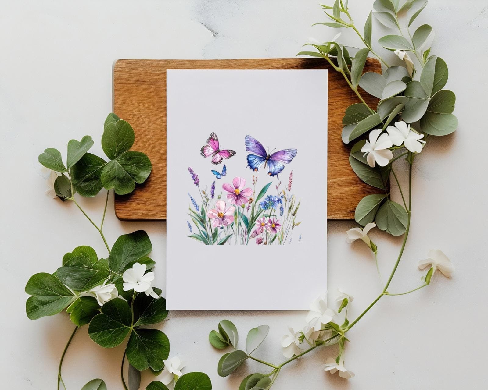 Butterfly Clipart, Butterfly PNG Flower Clipart, Purple Butterfly Clipart Bundle, Watercolor Butterfly Wings Flower PNG, - image 3