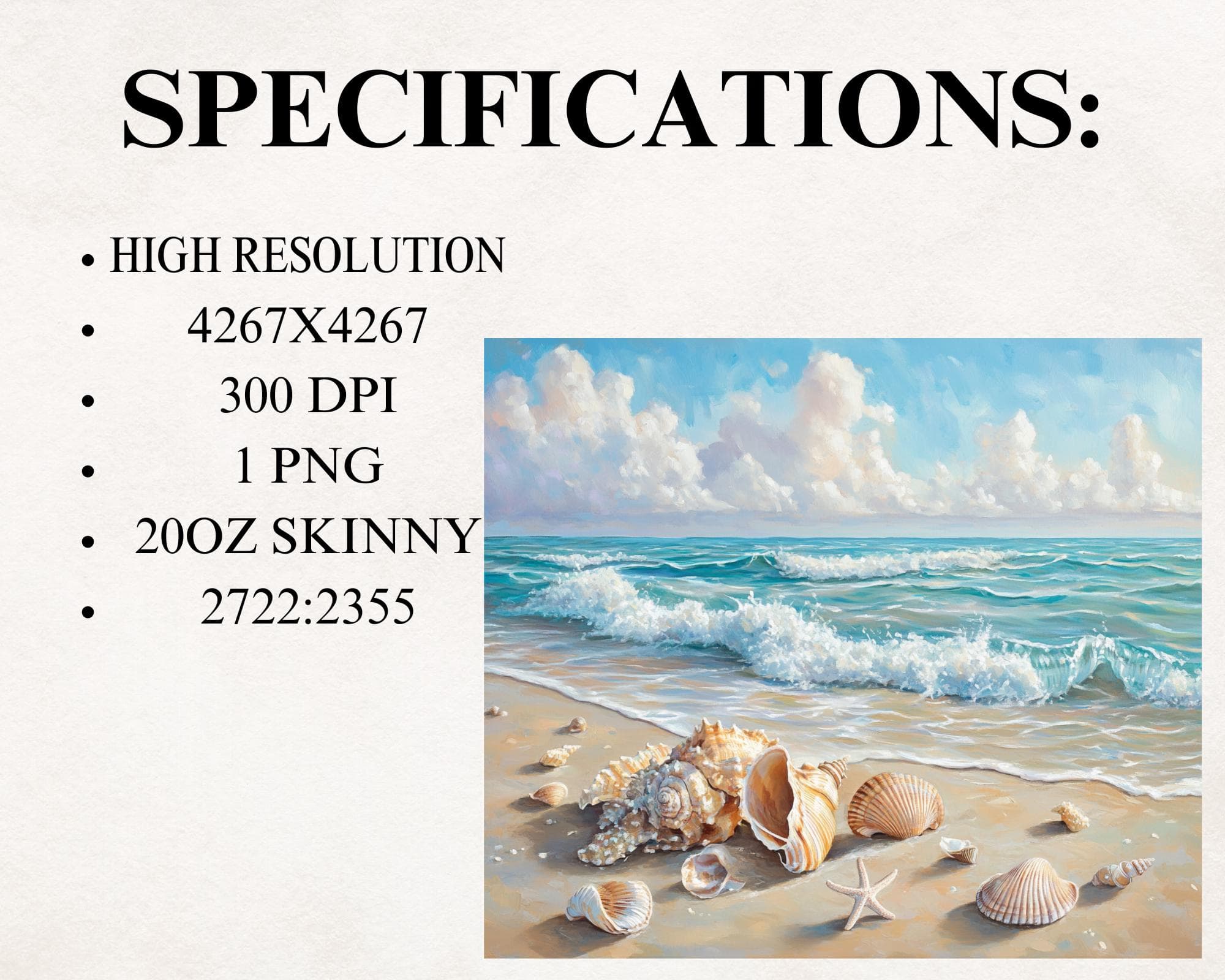Beach Tumbler Wrap, 20oz Tumbler Wrap PNG, Beach PNG Vacation Tumbler, Skinny Tumbler Sublimation Designs, Digital Download - image 5