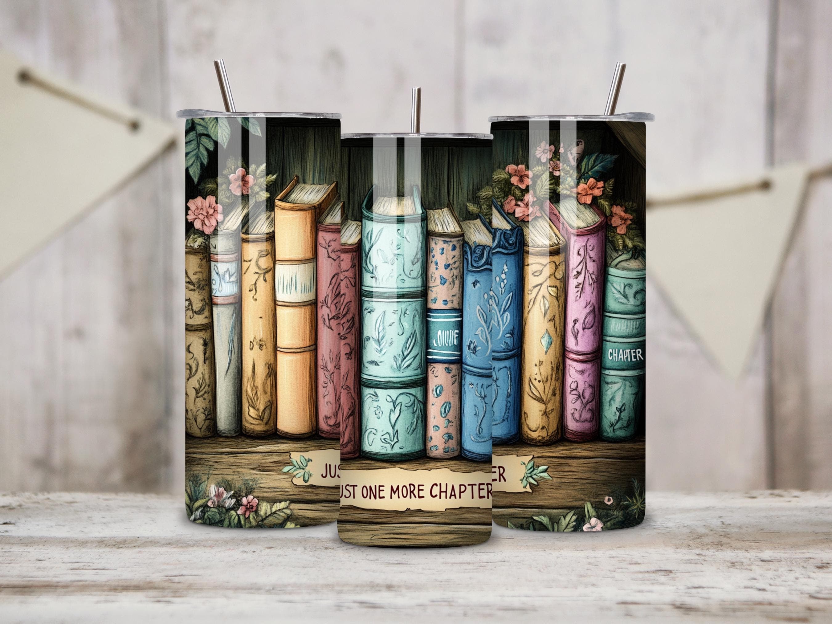 Book Tumbler Wrap, Old Book PNG, 20oz Skinny Tumbler Wrap Sublimation Design, Tumbler Wrap PNG, Book Lover Gifts, Digital Download - image 3