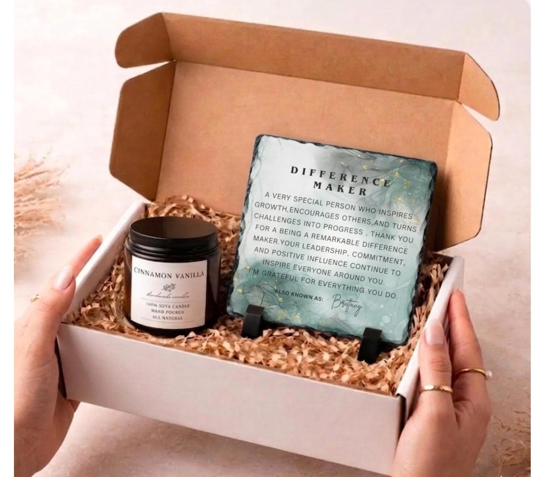 Custom Difference Maker Gift Set For Coach-Mentor-Teacher-Friend-Colleague-Mom-Women-Boss-Adviser-Coworker-Appreciation Gift Box For Men