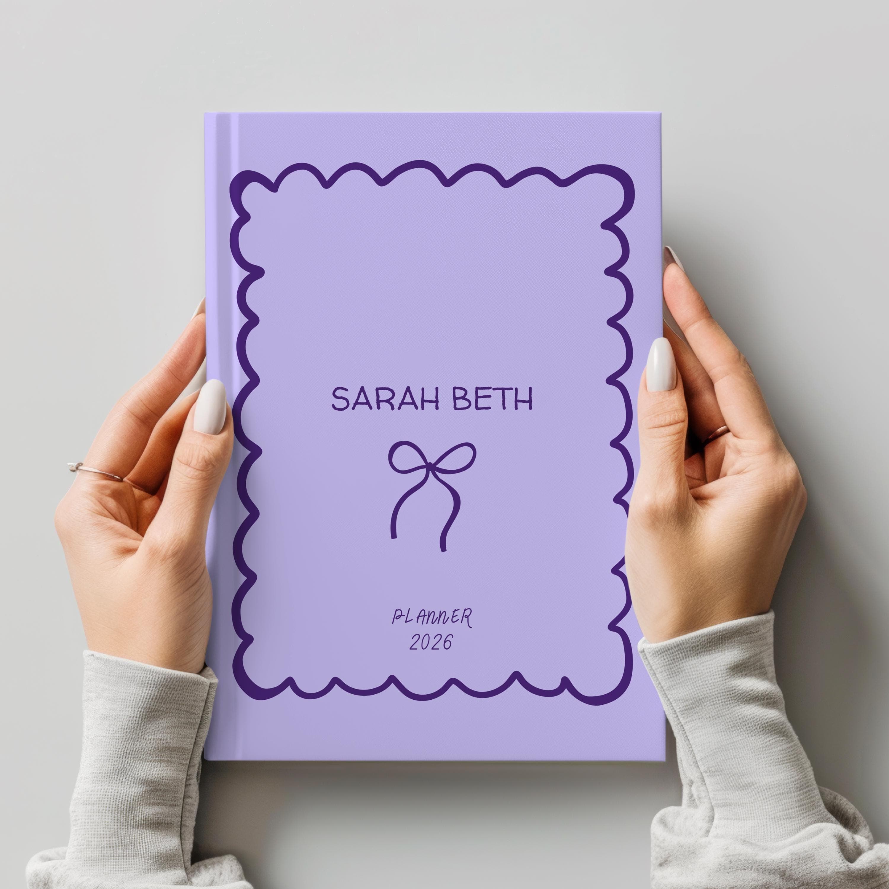 Personalized Hardcover Journal: Girly Coquette Planner, Custom Bridesmaid Gift