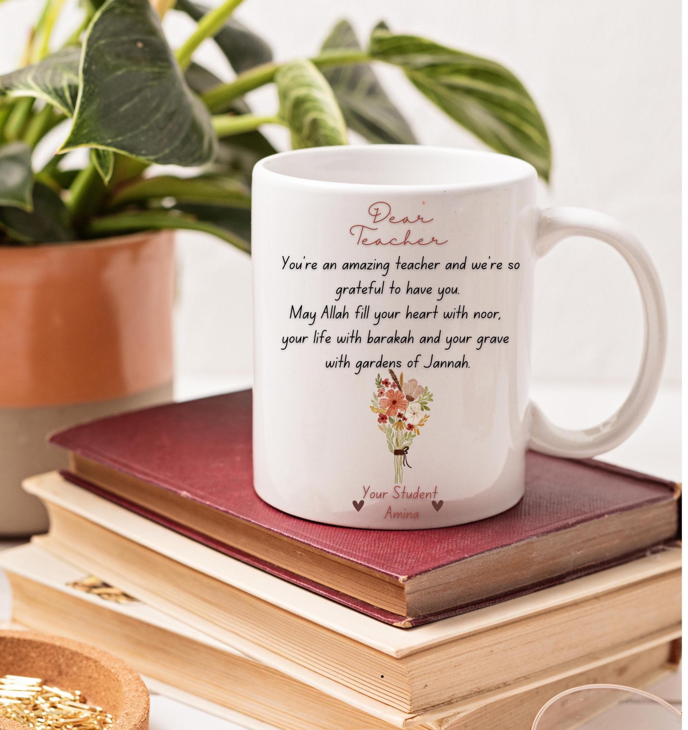 Islamic Teacher Gift Ceramic Mug, Ustadha Gift,Quran Teacher Gift, Eid Gift, Ramadan Mug, Hijabi Teacher Muslim Teacher Mug Islamic Gift - image 3