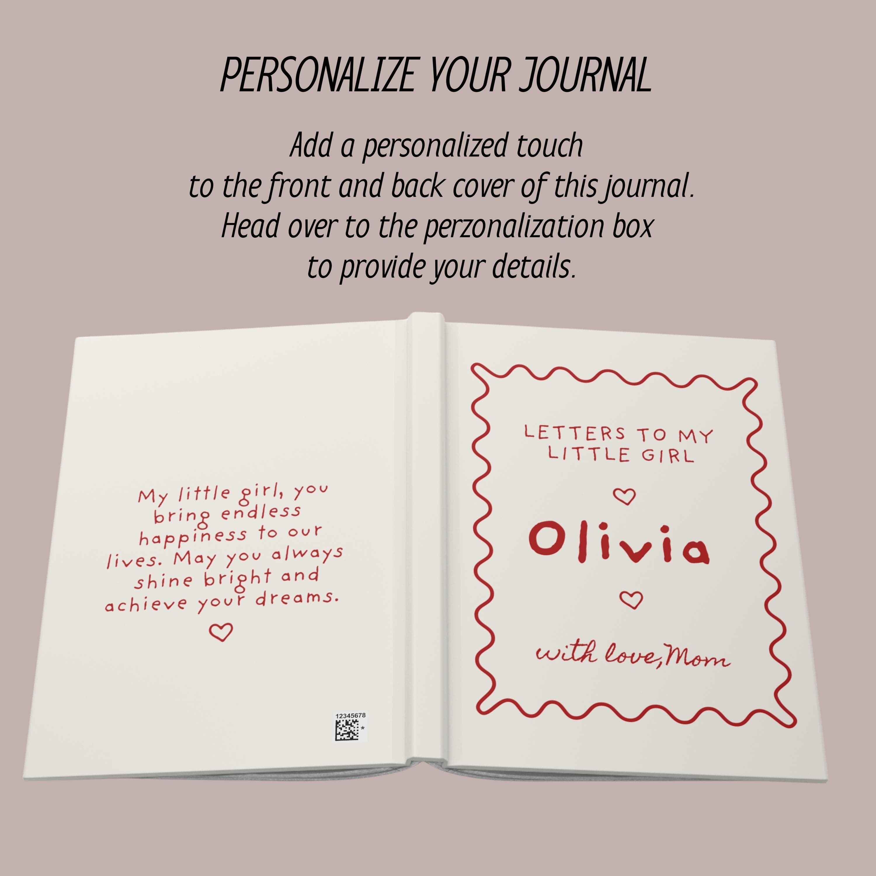 Personalized Letters To My Daughter Journal - Keepsake Gift-New Mom Present-Pregnancy Notebook - image 4