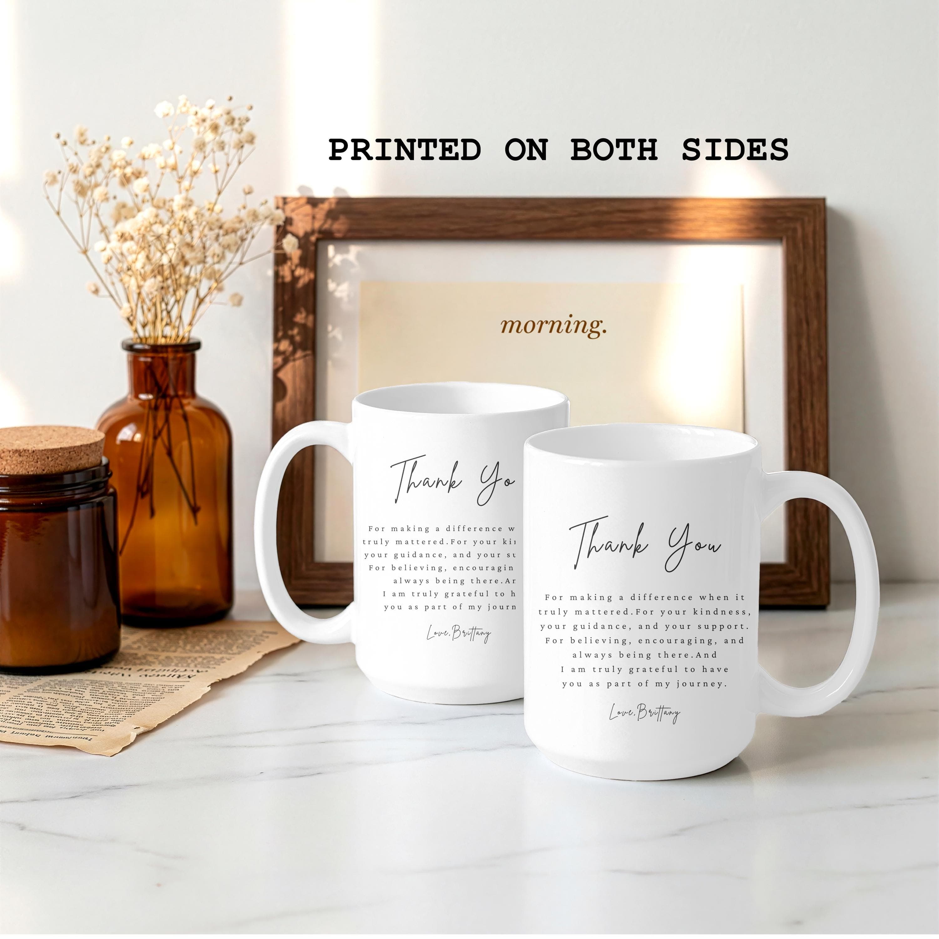 Personalized Thank You Mug for Mentor-Teacher-Friend-Nurse-Boss -Coach-Gratitude Gift-Coworker Appreciation-Social Worker Gifts - image 3