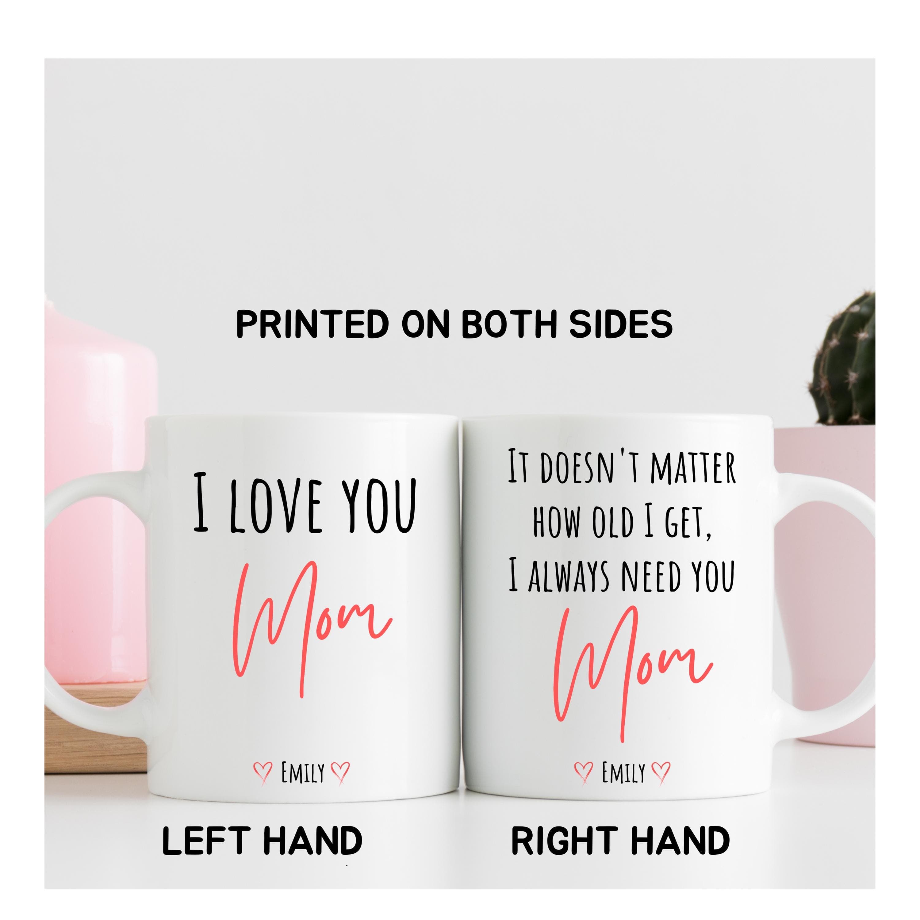 I Need You Mom Ceramic Mug,I love you Mom Tea Cup,Sentimental Gift Mom,Gifts For Mom From Daughter Son,Personalized Gift For Mother in law - image 3