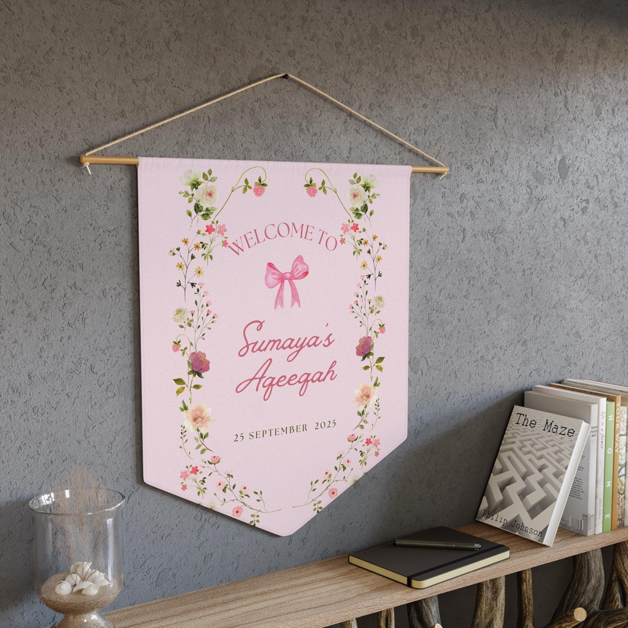 Personalized Aqiqah Welcome Sign: Islamic Baby Shower Decor,Muslim Baby Banner - image 5