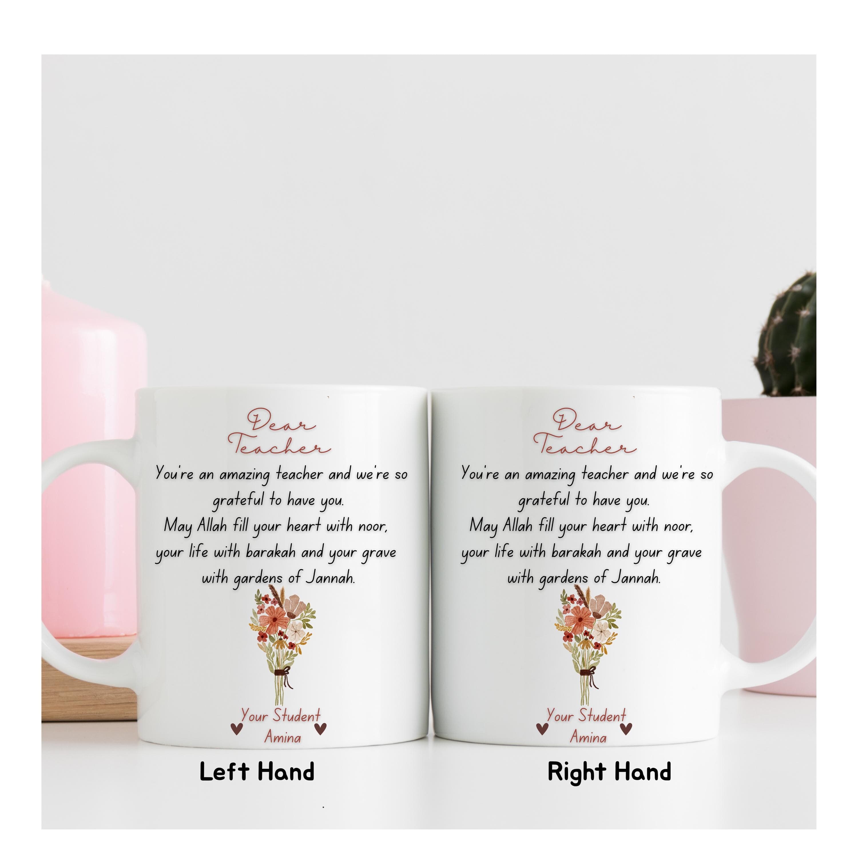 Islamic Teacher Gift Ceramic Mug, Ustadha Gift,Quran Teacher Gift, Eid Gift, Ramadan Mug, Hijabi Teacher Muslim Teacher Mug Islamic Gift - image 4