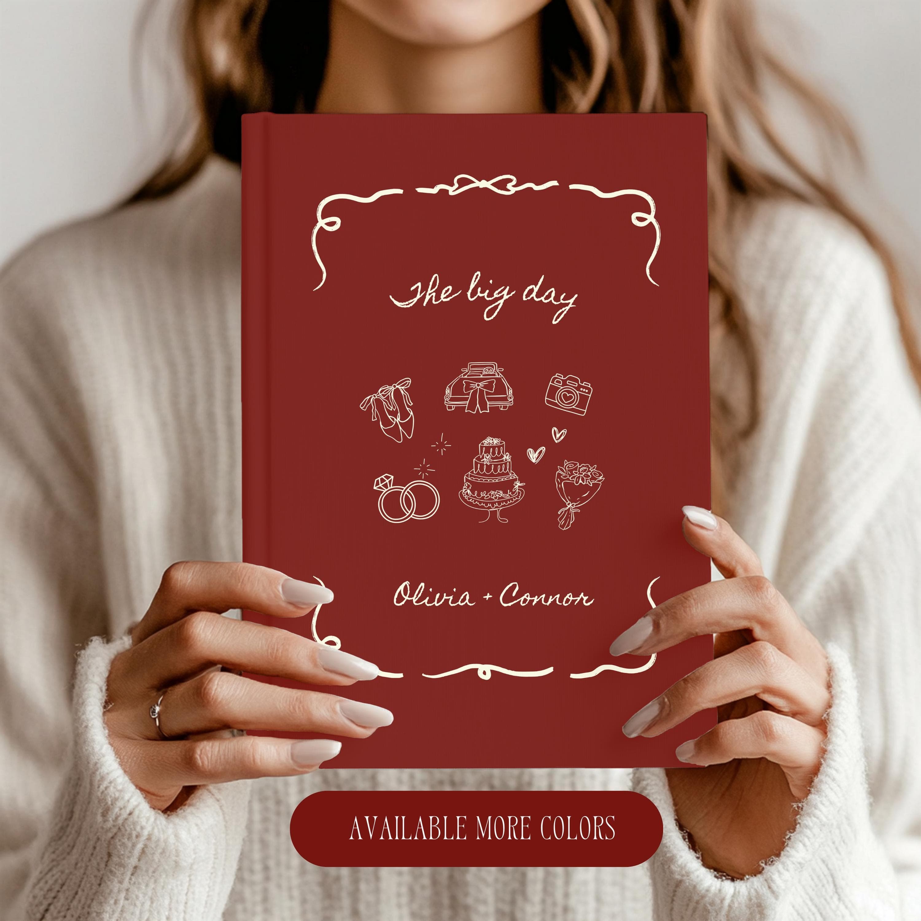 Personalized Wedding Burgundy Color Journal -Customized Wedding Planner Book-Engagement Gift-Future Mrs -Bride to Be- Gift For Newly Couple
