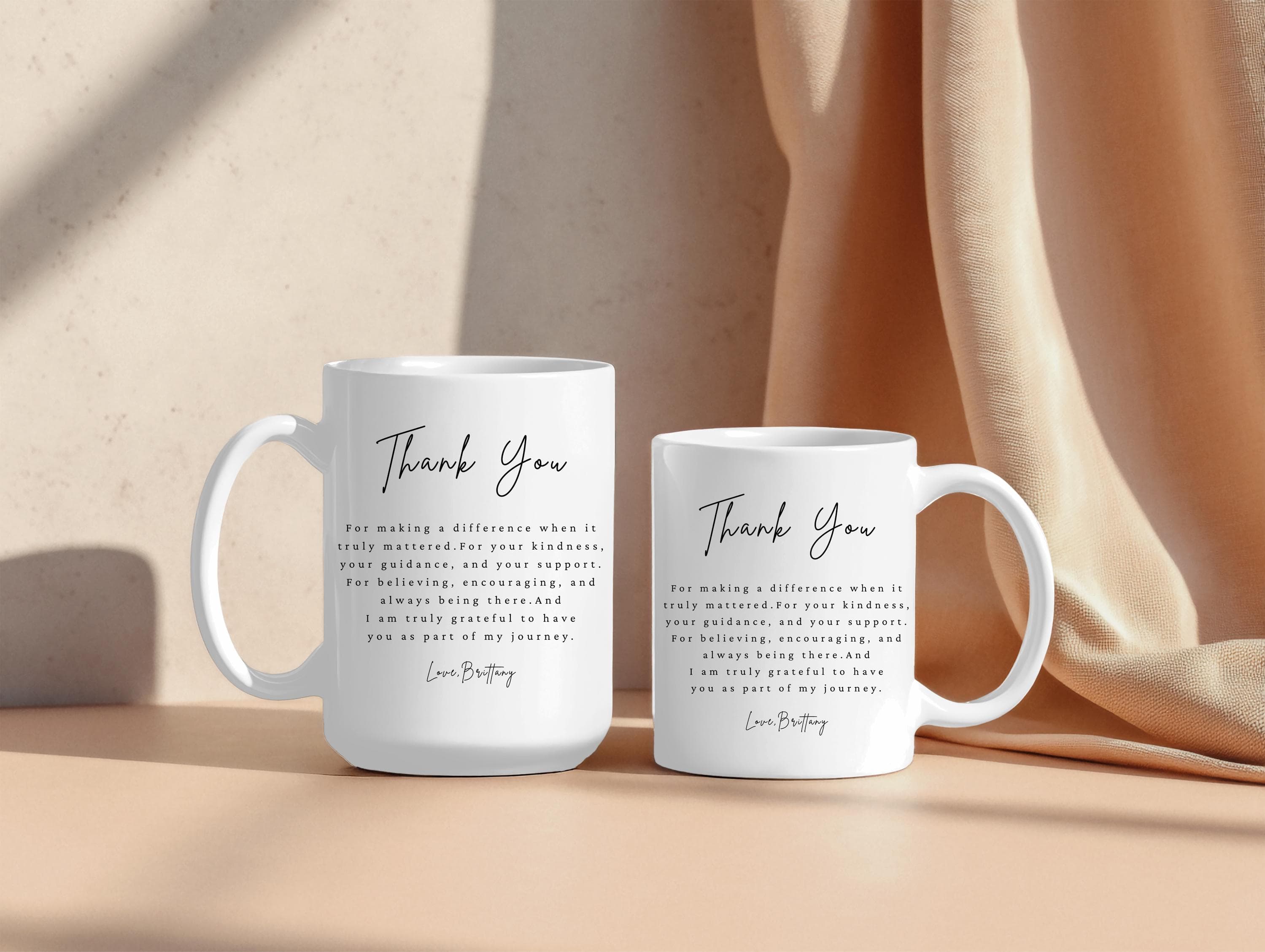 Personalized Thank You Mug for Mentor-Teacher-Friend-Nurse-Boss -Coach-Gratitude Gift-Coworker Appreciation-Social Worker Gifts - image 5