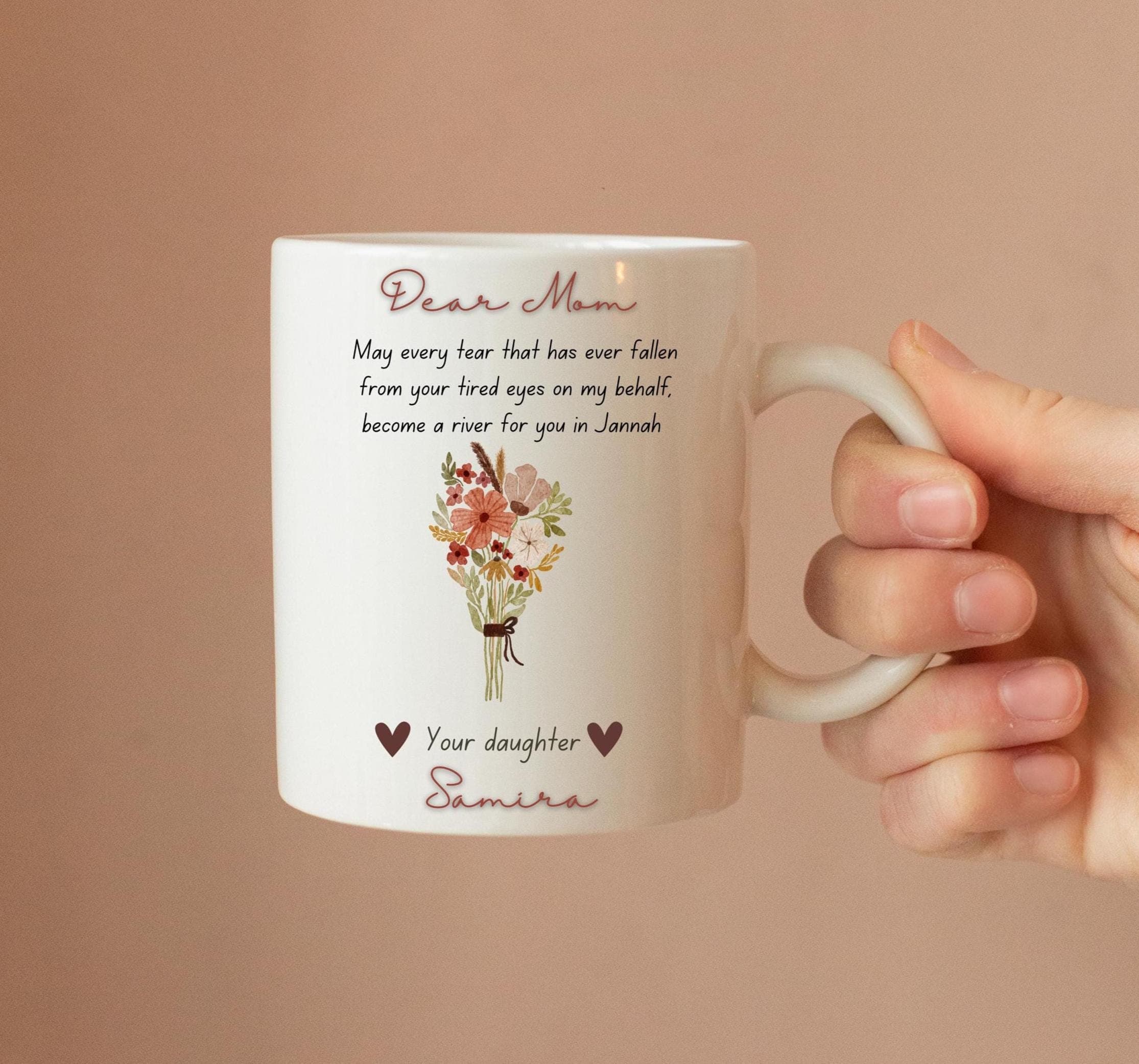 Muslim Mom Mug: Floral Arabic Name Gift-Muslim Mom Gift-Ramadan Eid Gifts For Muslim Mom-Islamic Gift idea for Islamic Mothers - image 3