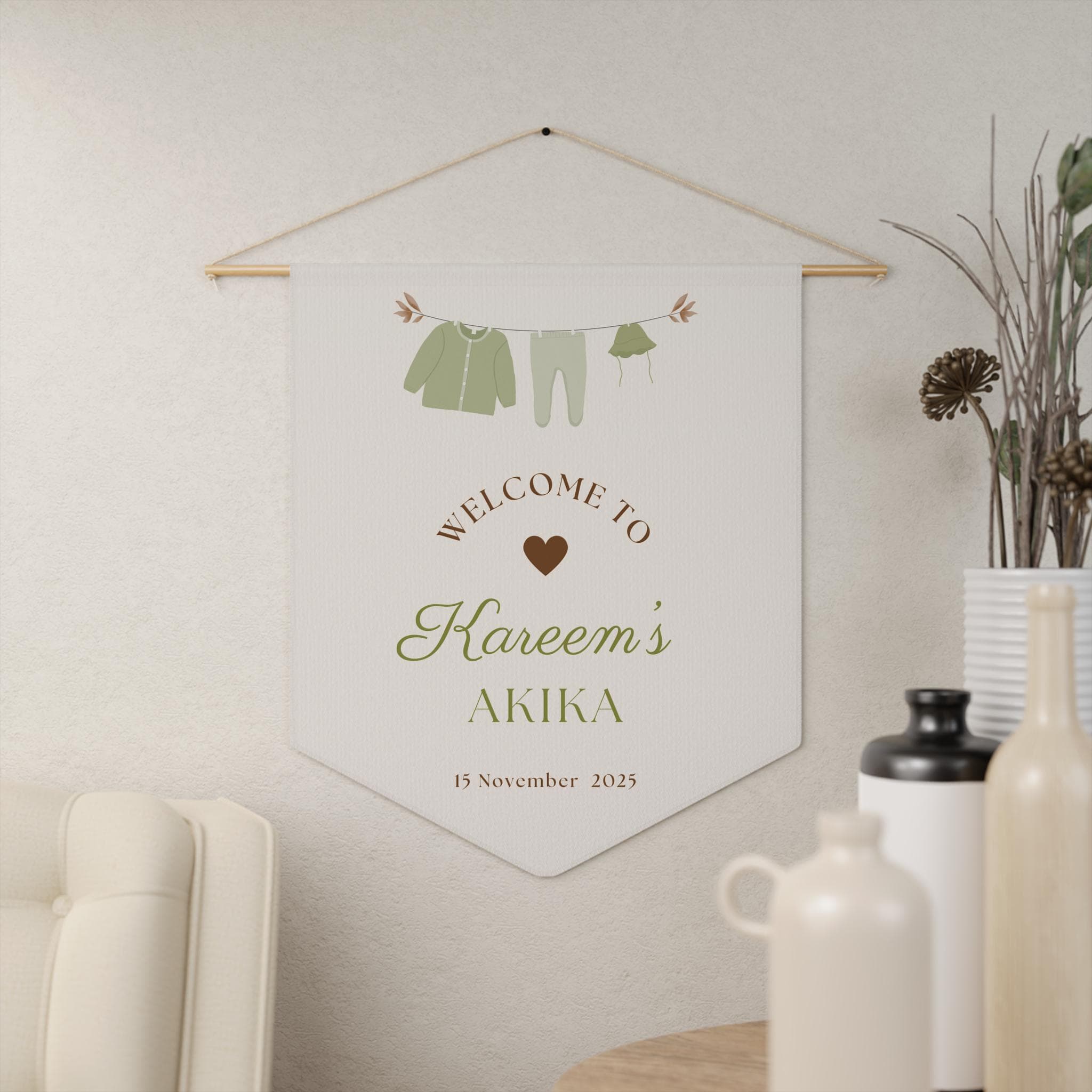 Personalized Aqiqah Welcome Sign: Islamic Baby Shower Decor,Muslim Baby Banner - image 3
