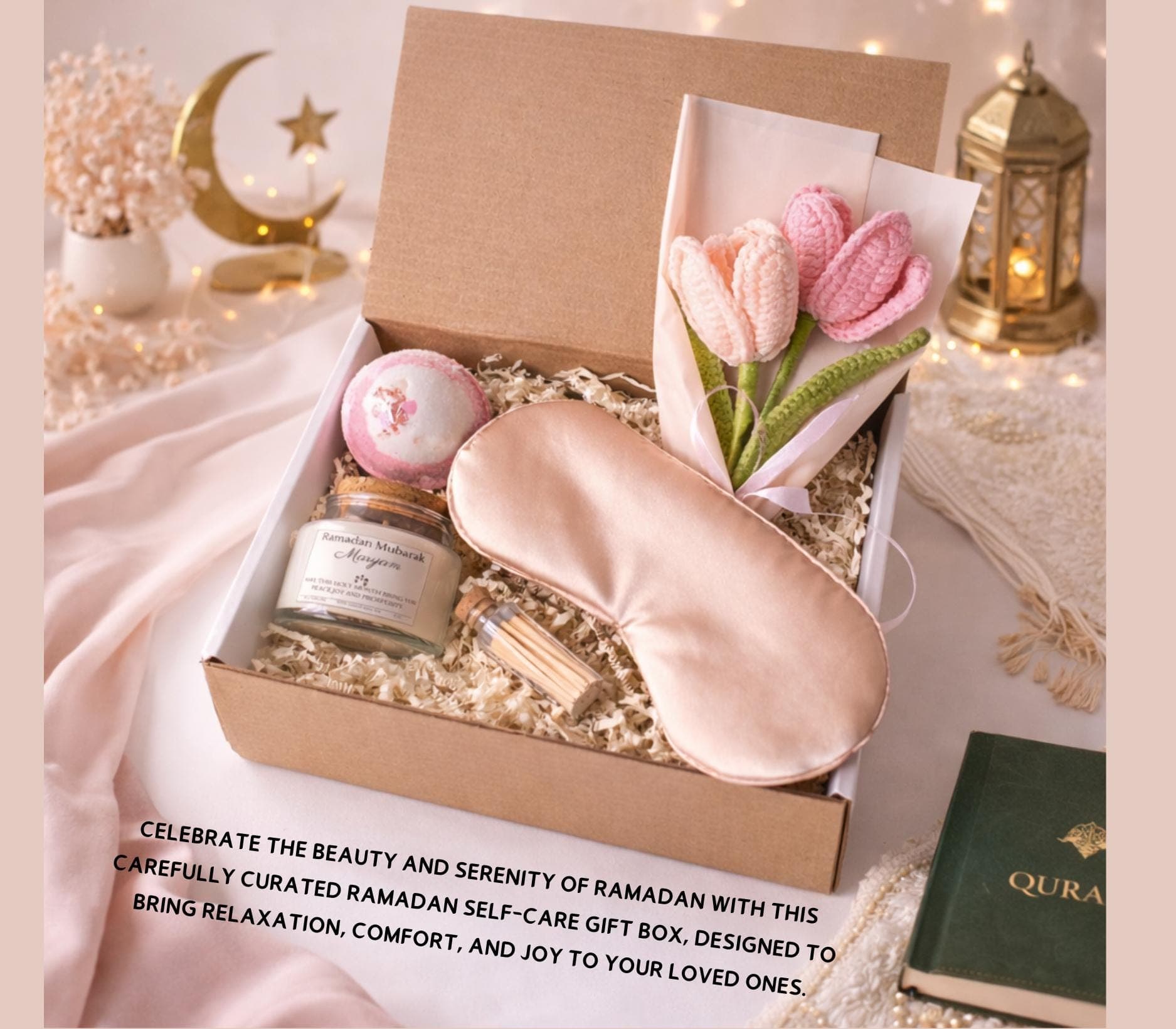Personalized Ramadan Gift Set For Women-Custom Ramadan Gift Basket For Friends-Mom-Teacher-Hijabi Girls-Islamic Gifts For Family-Eid Mubarak - image 4