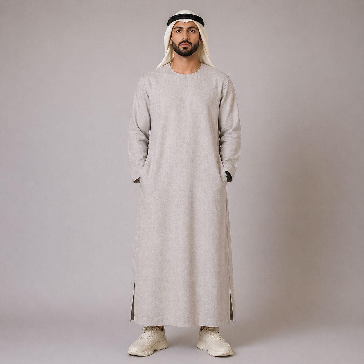 Belgian Linen Men's Kaftan - Light Kurtas - Arab Thobe - Dubai Kaftan - Abaya Male - 30 Colors