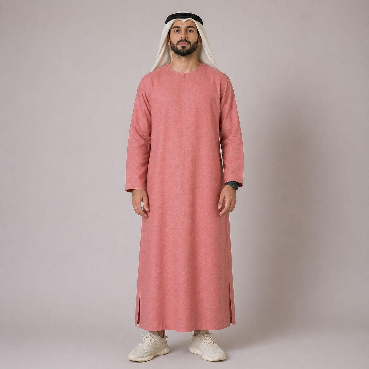 Belgian Linen Men's Kaftan - Prayer Thobe - Minimal Kurta - Abaya Man - Ramadan Thobes - 30 Colors - image 3