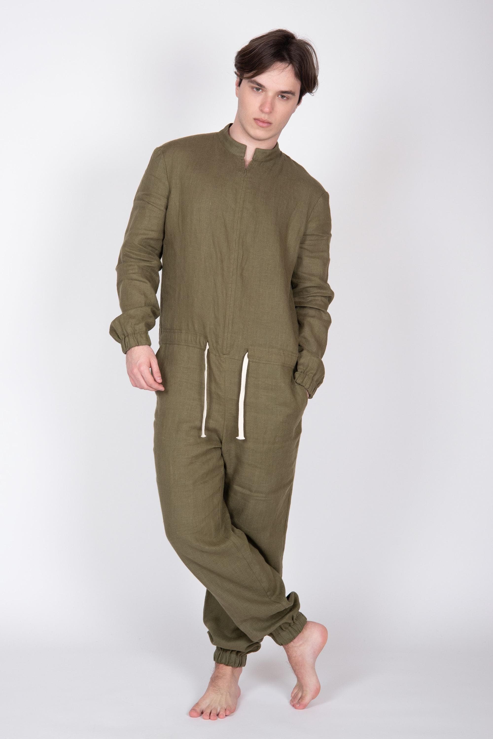 Belgian Linen Men's Overalls - Flax Jumpsuit for Man - Luxury Menswear - 30 Colors - image 3