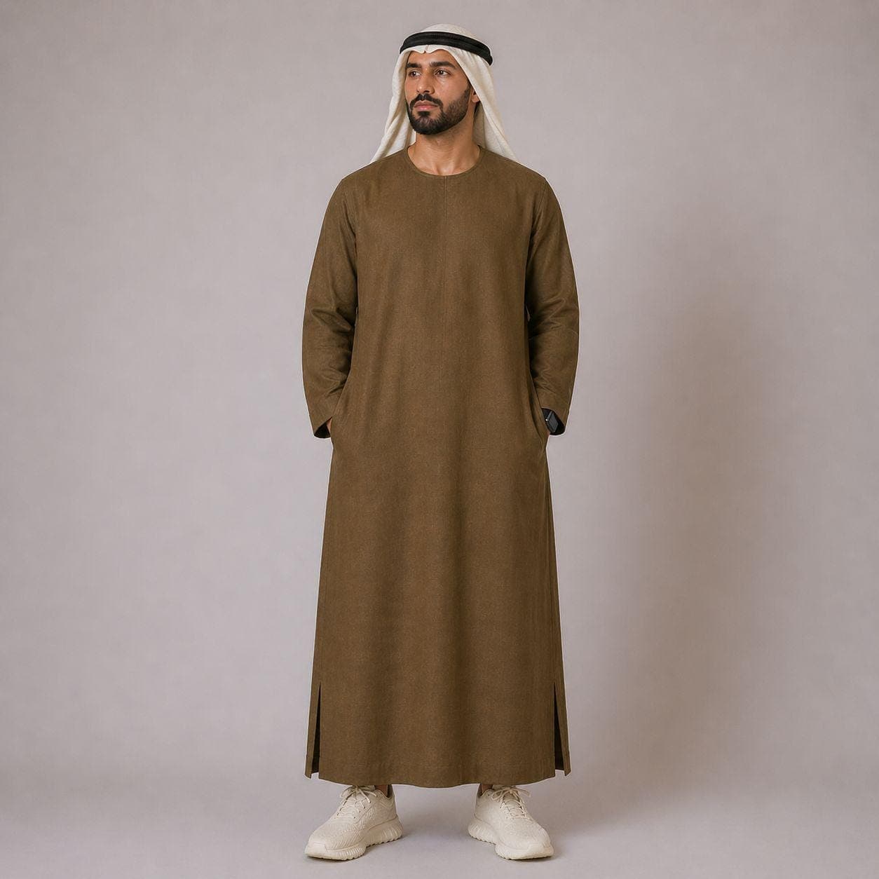 Belgian Linen Men's Kaftan - Mens Jubba - Modest Menswear - Dishdasha Man - Summer Thobe - 30 Colors - image 3