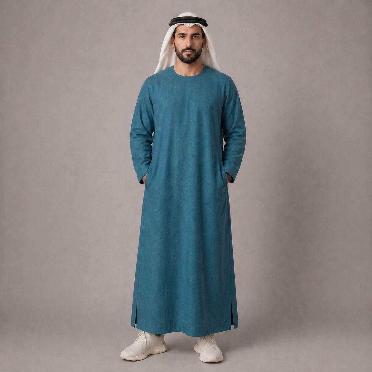 Belgian Linen Men's Kaftan - Loose Fit Kaftans - Minimal Kurta - Casual Eastern Thobes - 30 Colors - image 3