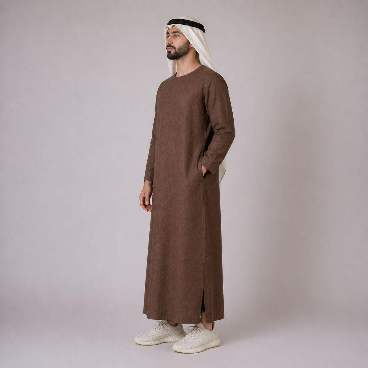 Belgian Linen Men's Kaftan - Natural Thobe - Men Abaya - Caftan Thawb - Flax Kurta - Islamic Clothing - image 5