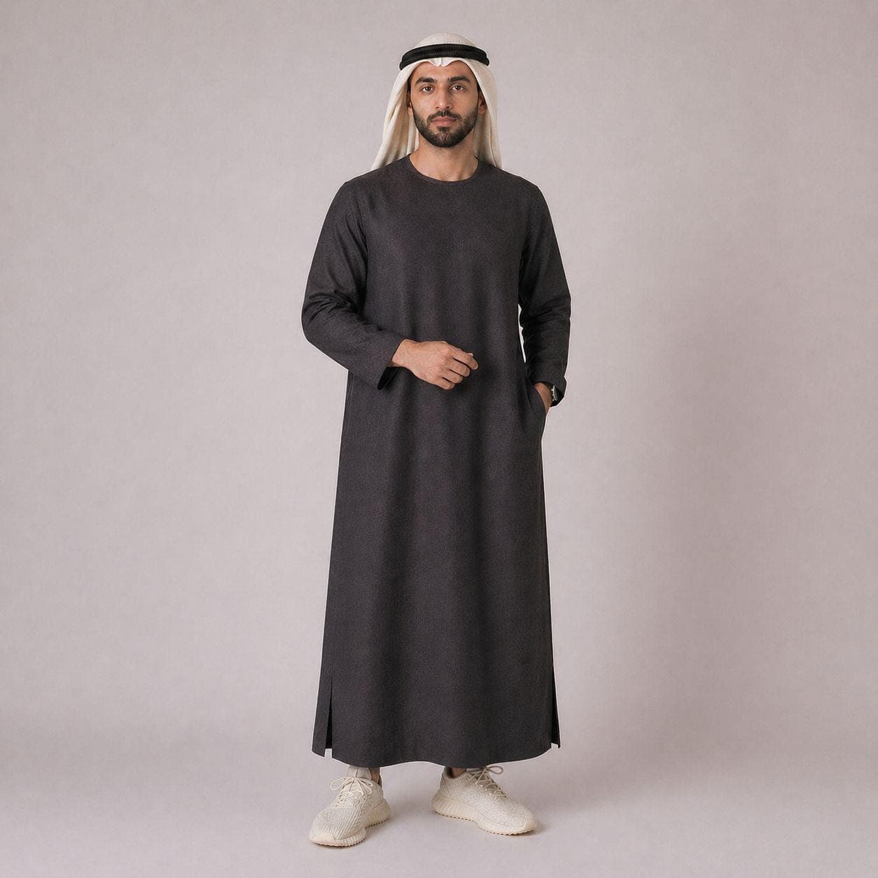 Belgian Linen Men's Kaftan - Minimalist Kurta - Man Thobe - Eid Jubba - Breathable Linen - 30 Colors